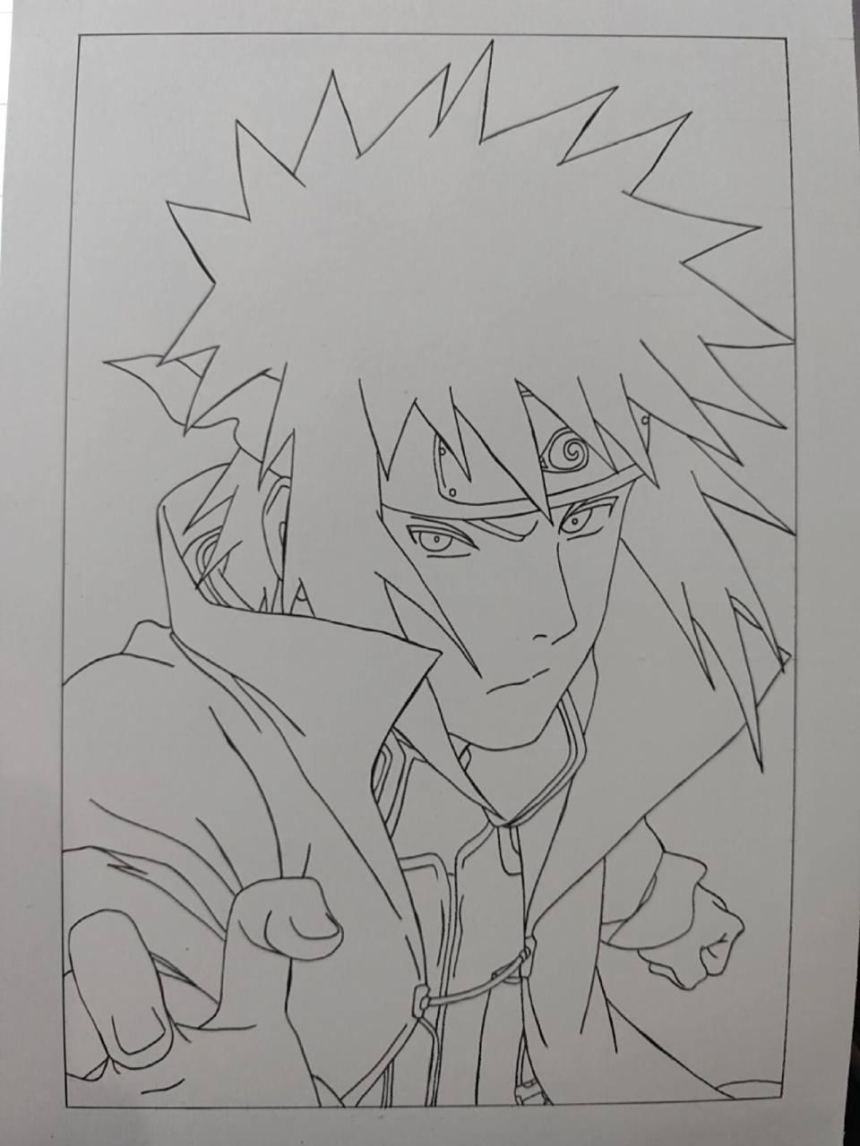 火影忍者波风水门四代火影马克笔手绘