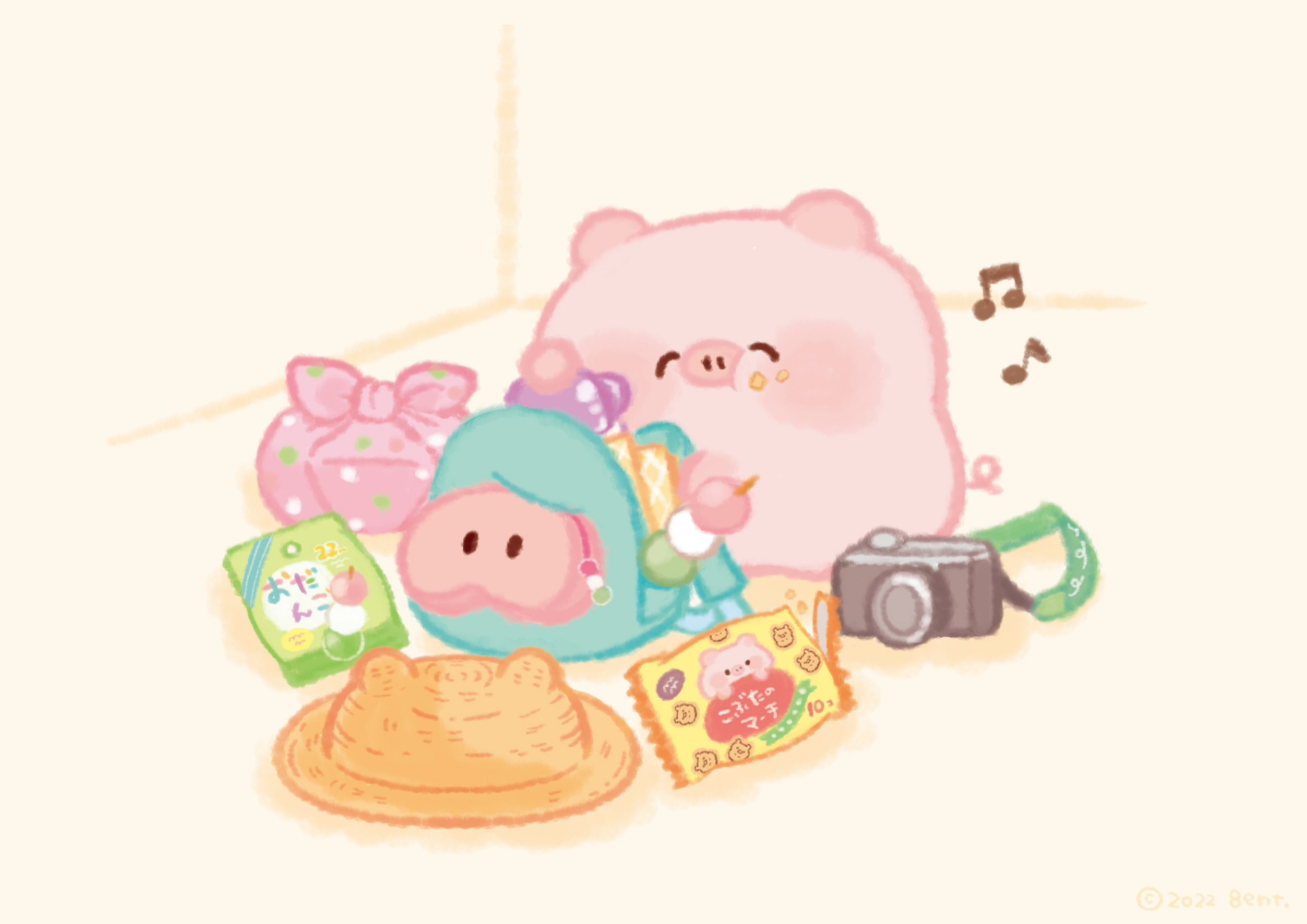 甜宝小猪丨明天准备去春游啦!