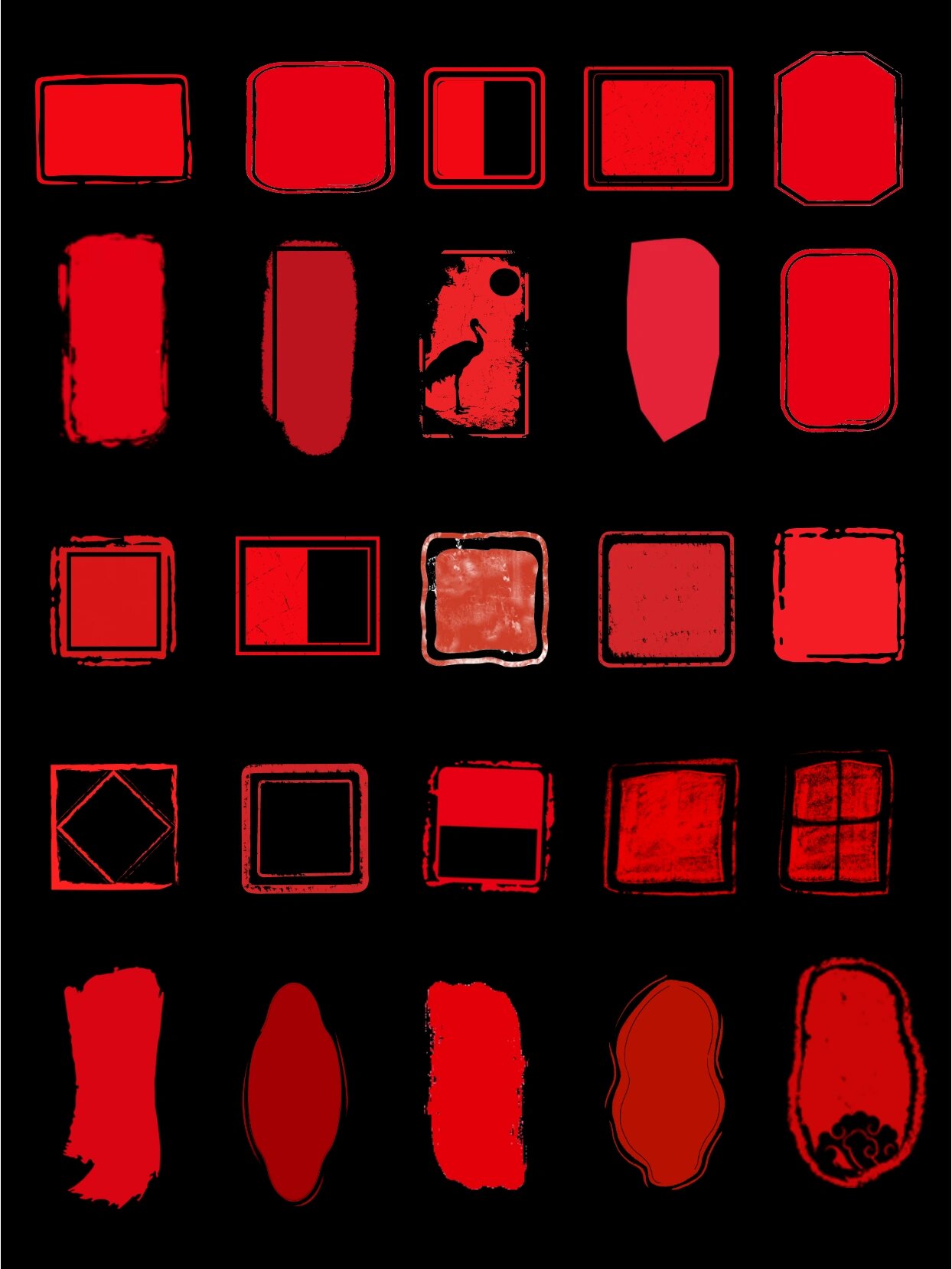 古风|中国风|传统红色印章png免扣素材 在中国传统文化中,印章一直有