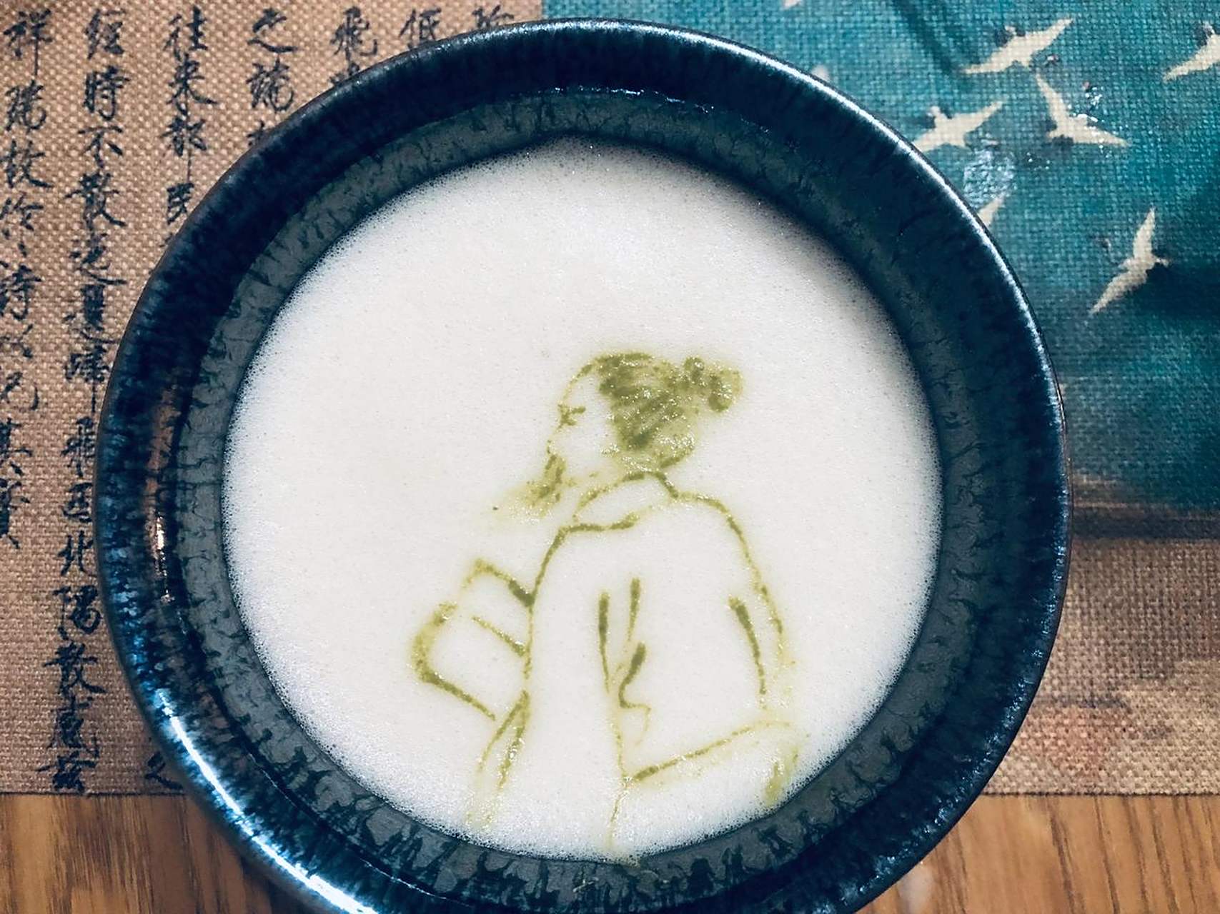 近日练习,宋式点茶 人画糊了