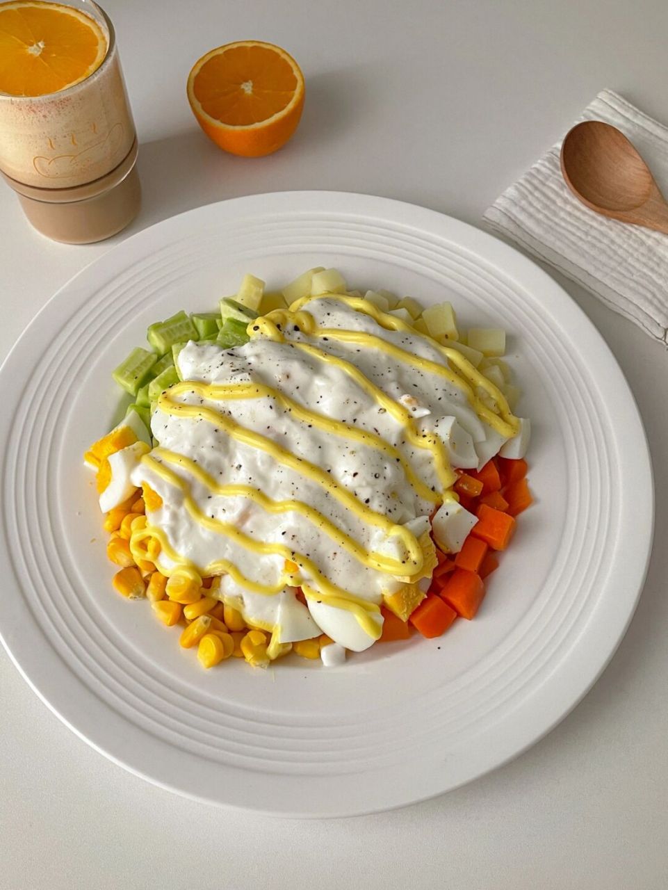 减脂低卡食谱d6天 | 土豆泥酸奶沙拉 7515清爽的减脂沙拉,碳水足