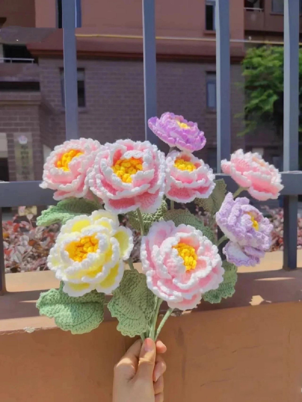 牡丹花钩织(附图解) 牡丹花钩织(附图解)