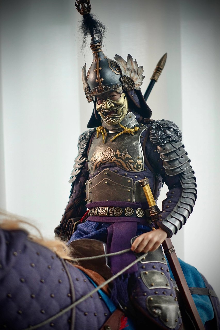 明代全铁甲具装骑兵 空灵阁 1/6兵人模型 明朝系列 黑虎将军--刘綎