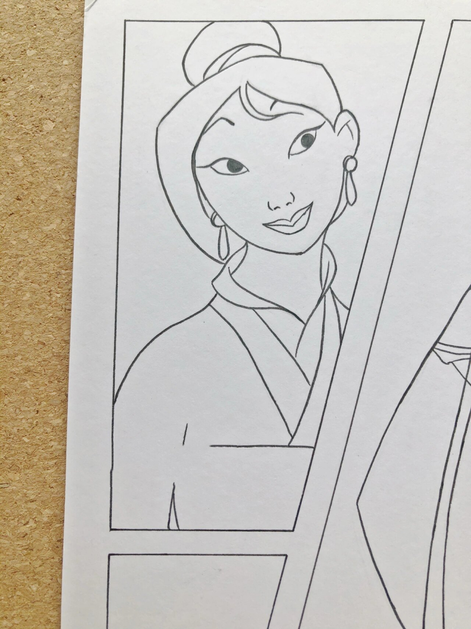 花木兰16615——线稿 再次相见的绘画作品,近一段时间绘画笔记发