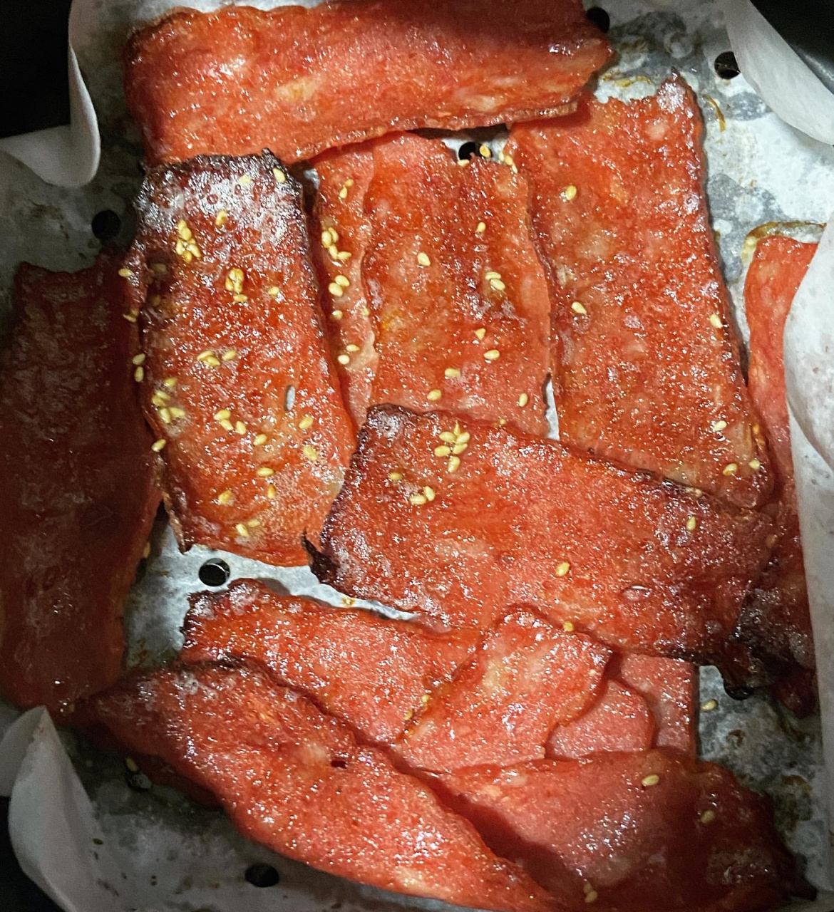 空气炸锅炸万物—香炸培根07 10min轻松bbq 今晚烤了几条培根下饭