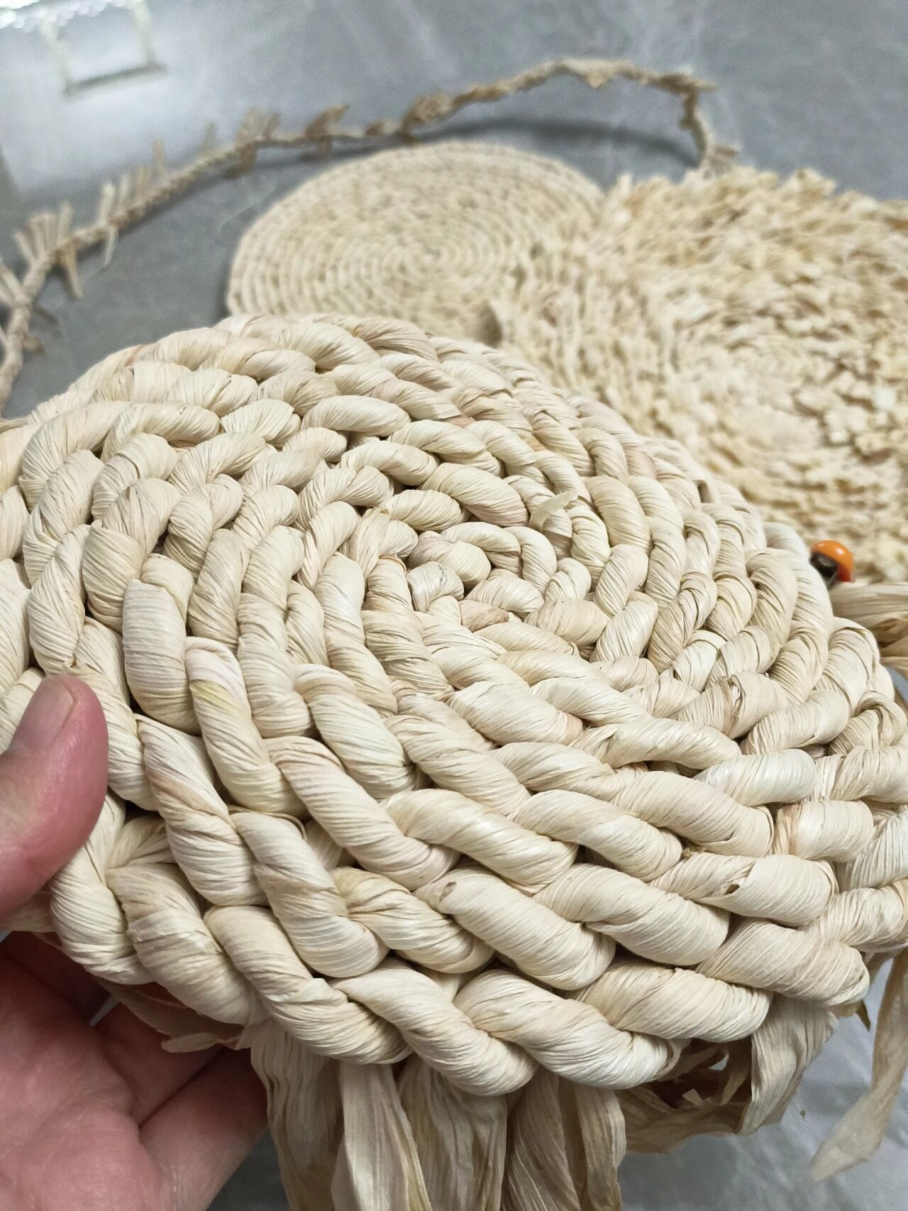 玉米叶编织,蒲团坐垫,手工@起航的人生梦想的动态