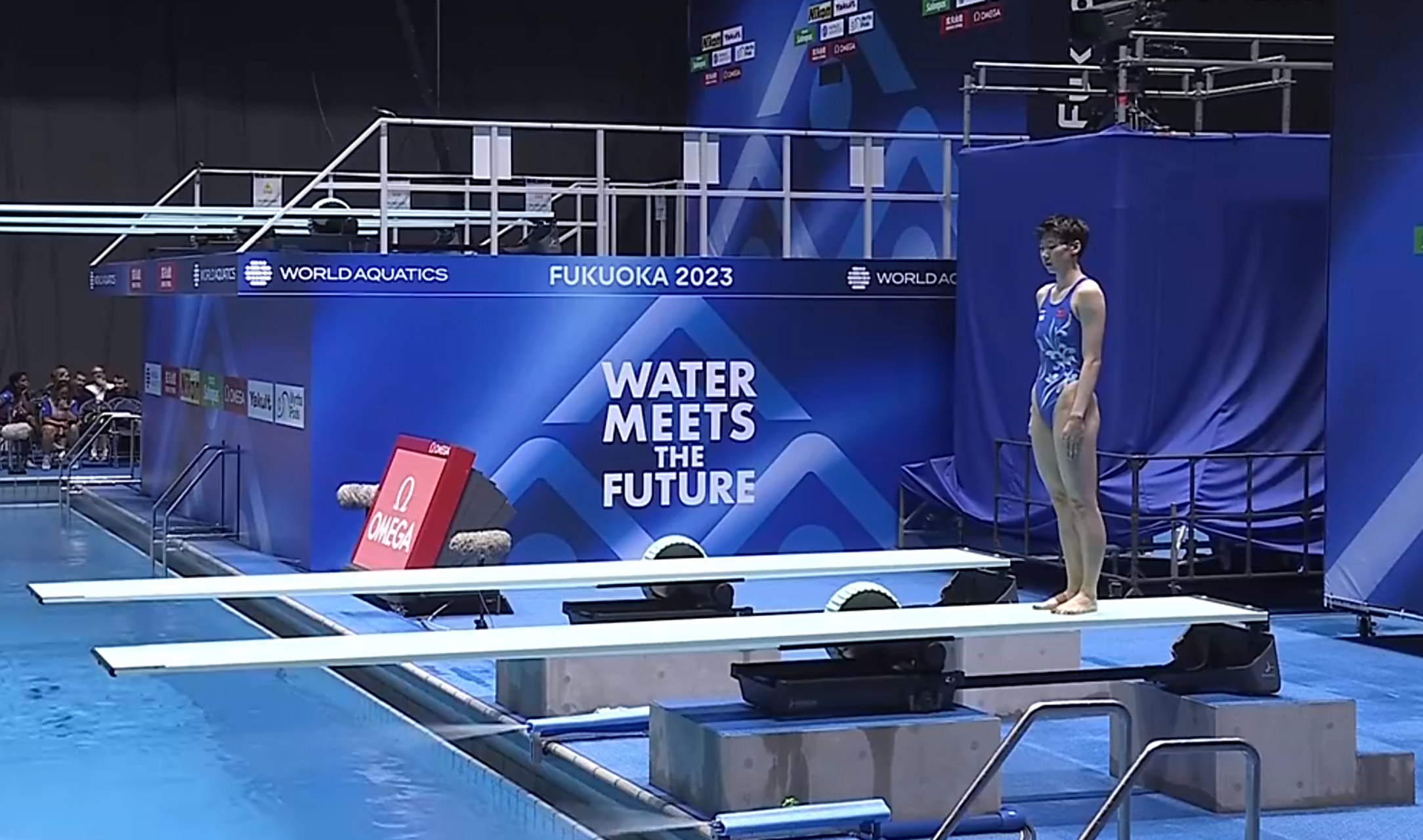 福冈世锦赛今日拉开大幕,在跳水项目女子1米板预赛中,第一组出场的