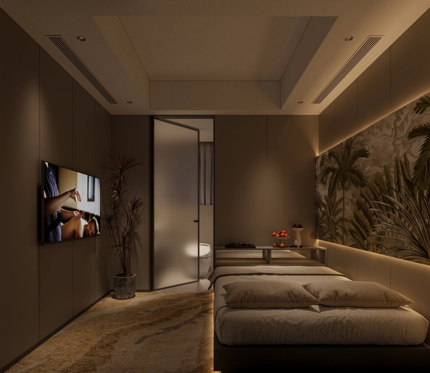 现在会所‖足浴店包厢装修效果图