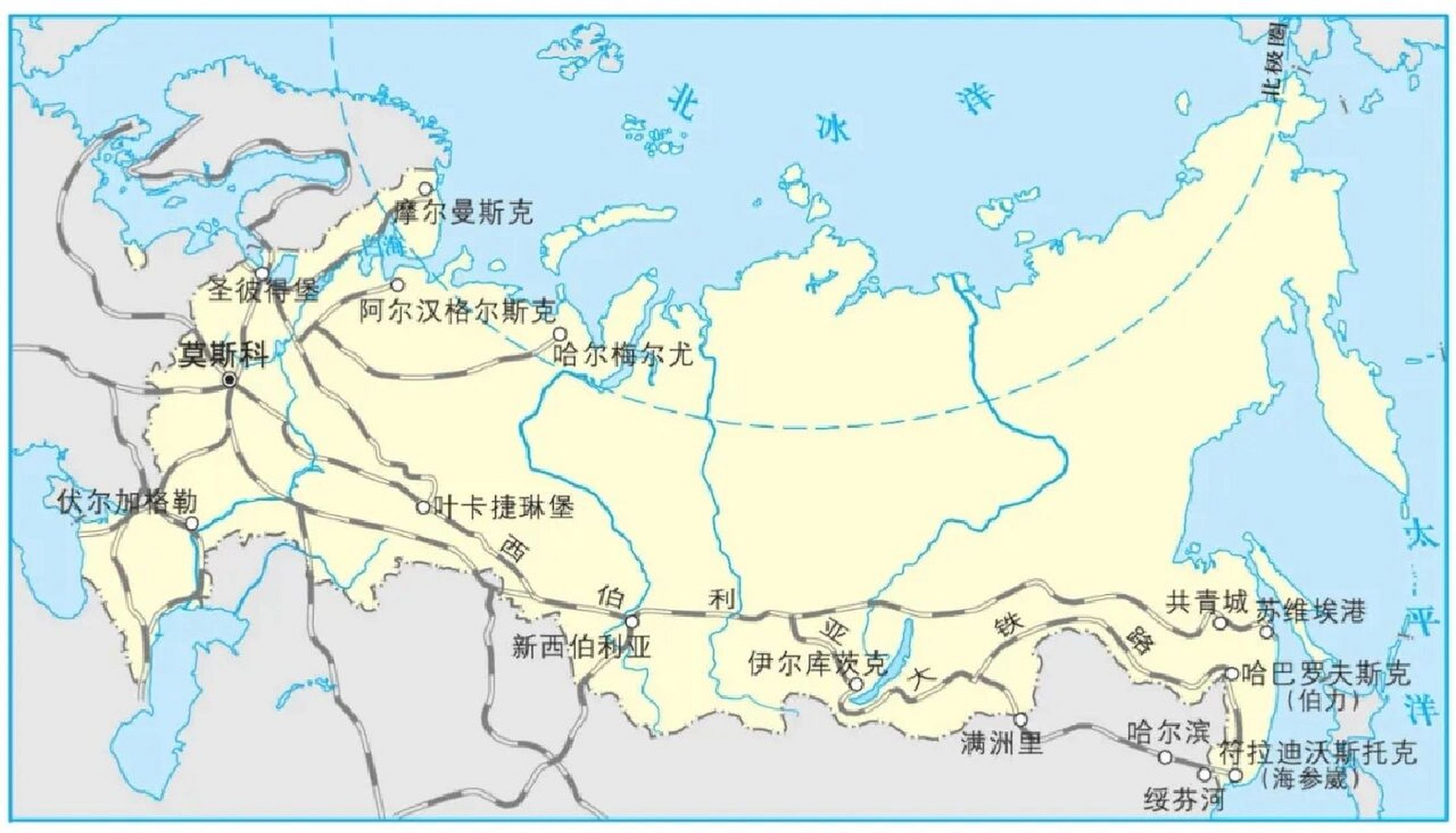 区域地理高清地图填图:北亚和俄罗斯 区域地理高清地图填图,北亚和