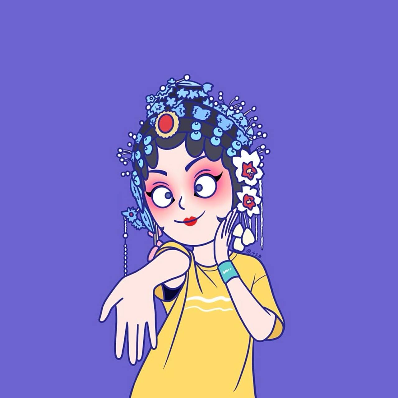 闺蜜头像.古风 国粹 国潮. #我是原创插画师