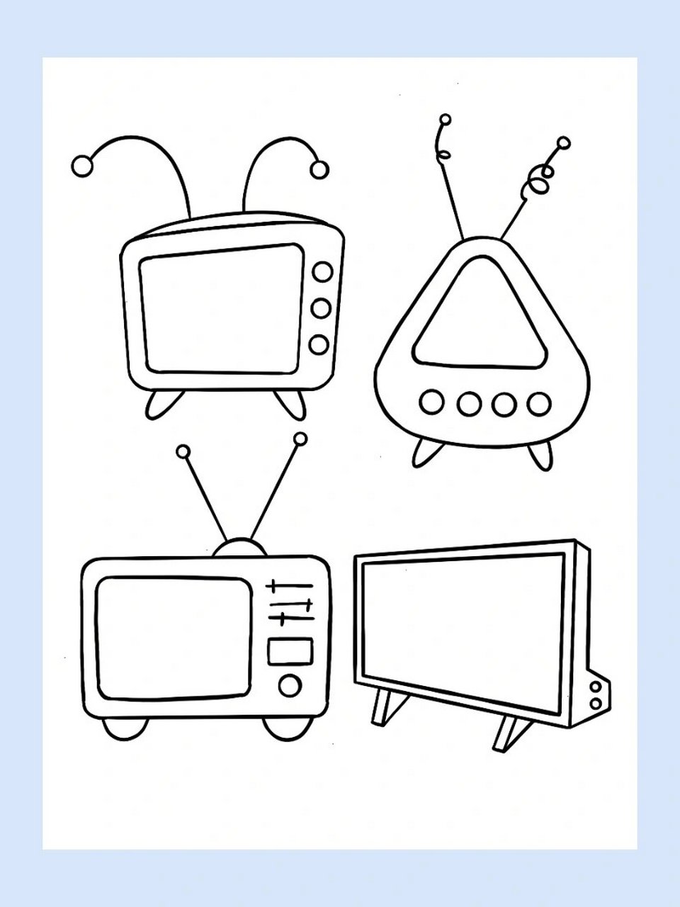 简笔画|日常用品|电视机15/30 949494
