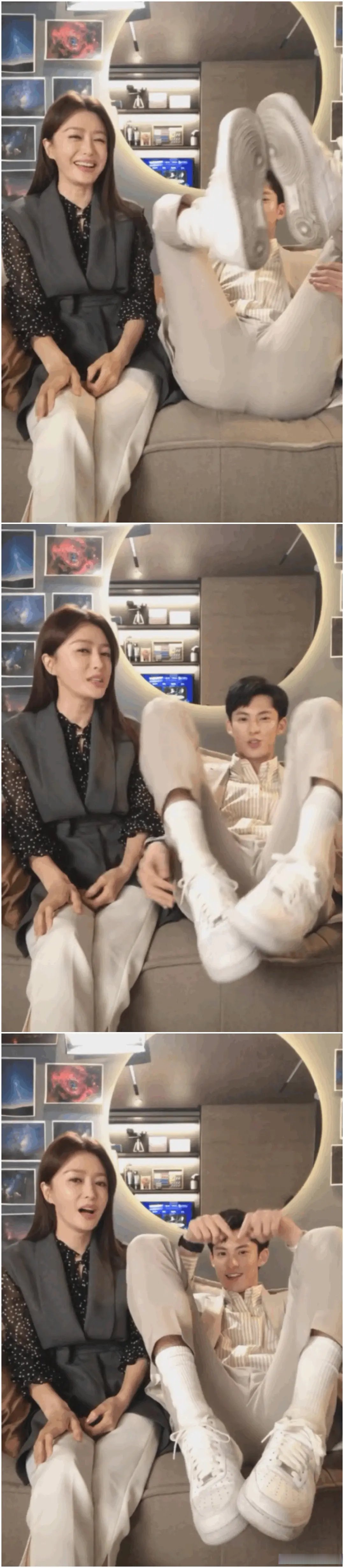 王鹤棣用脚比心#王鹤棣 跟谁学的