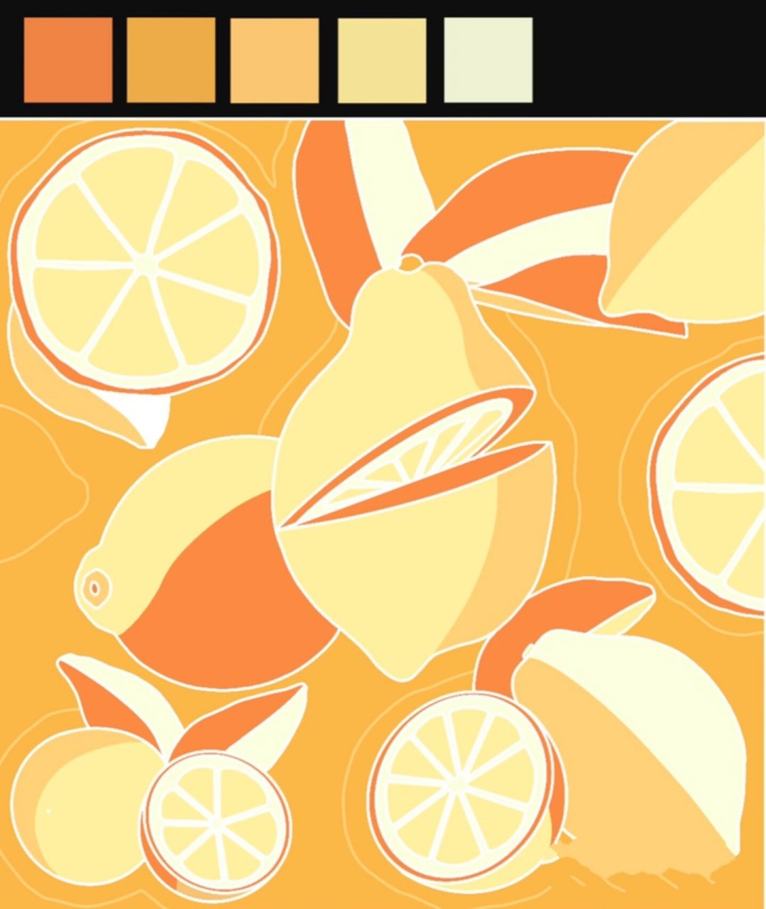 色彩构成 图案设计 柠檬  创新的柠檬色彩搭配, 微酸却甜了青春05