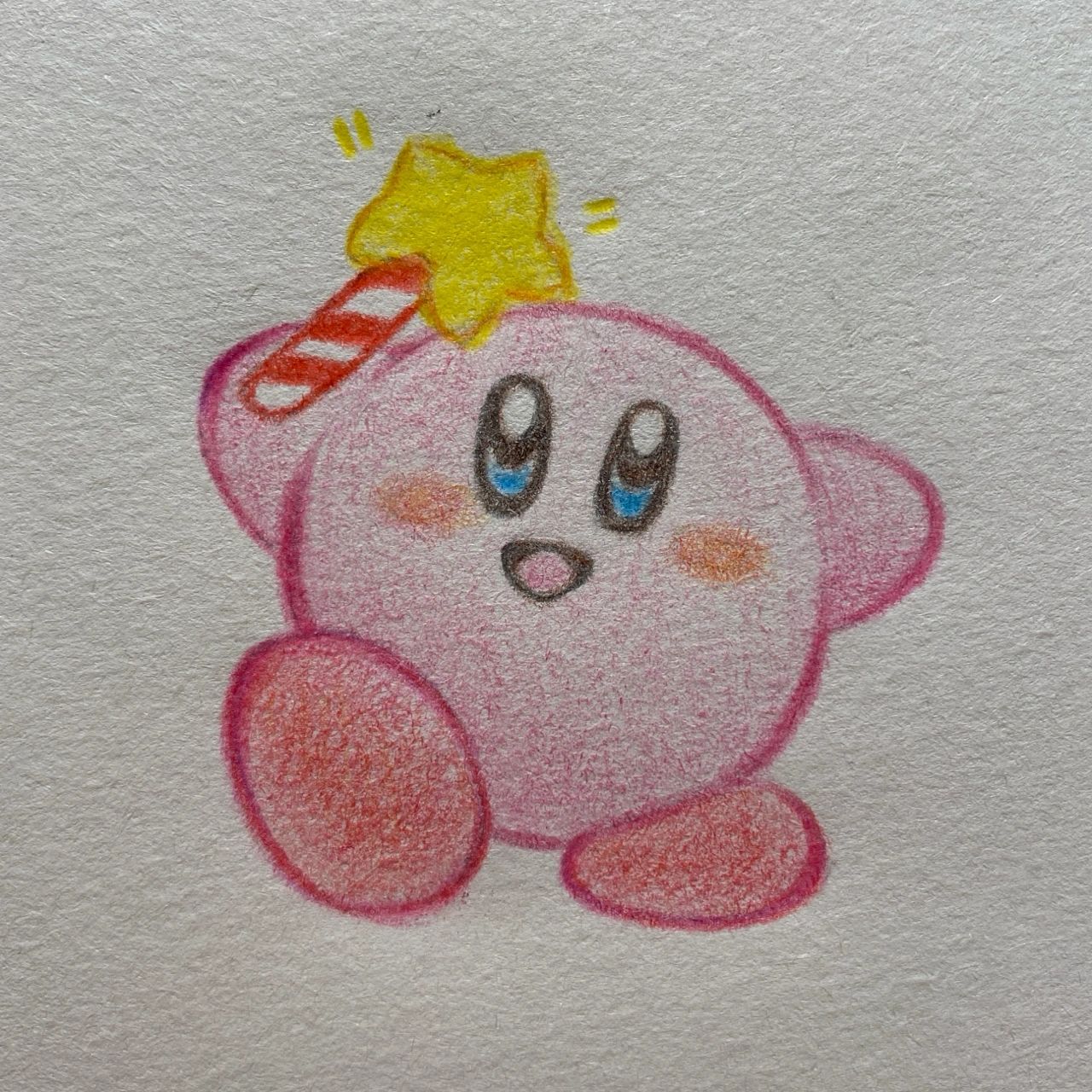 简笔画 星之卡比 💖✨ 乖乖们画的时候要注意哦 💛先用铅笔轻轻