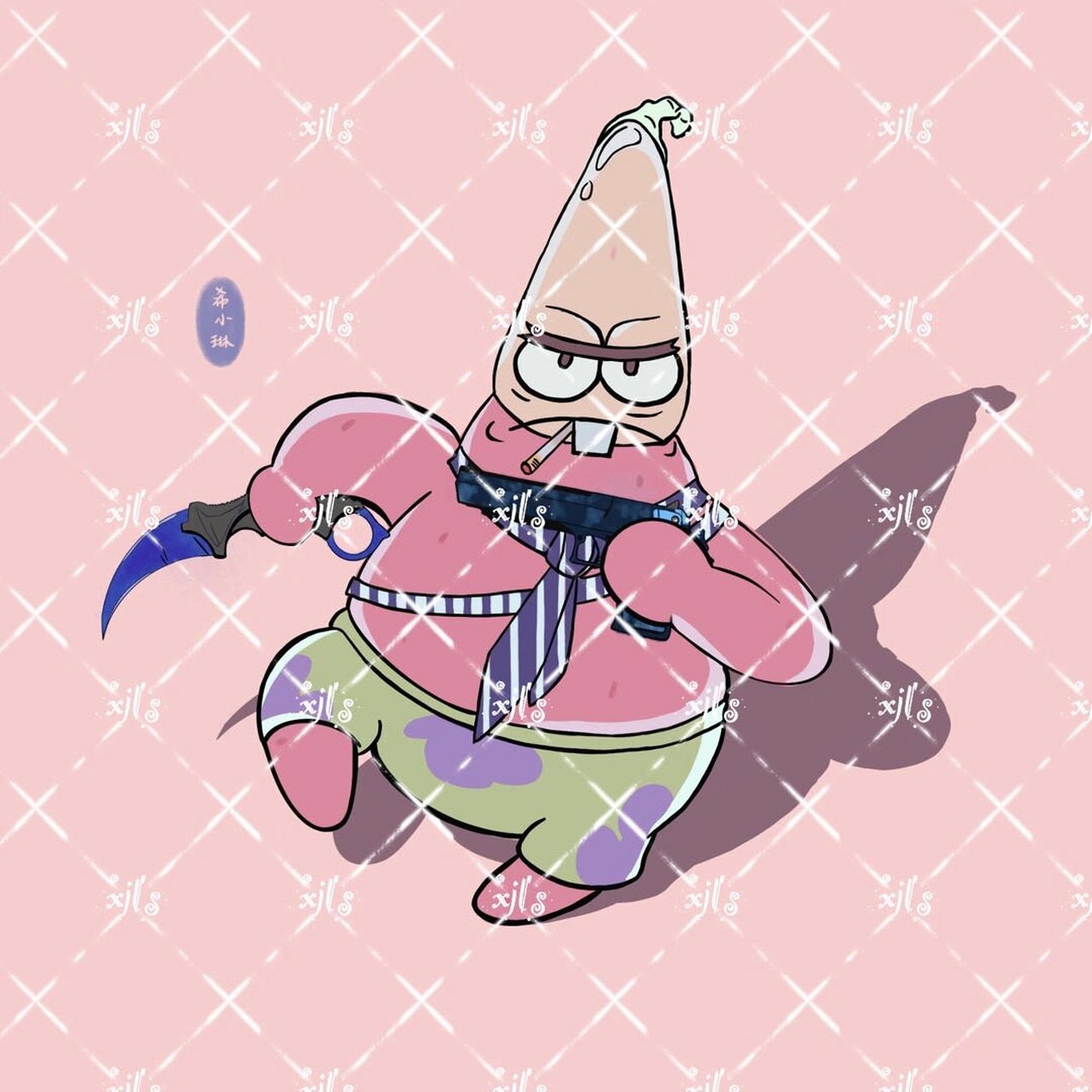 给npy画的csgo专属卡通头像来咯 #卡通头像# #头像# #手绘头像# #可爱