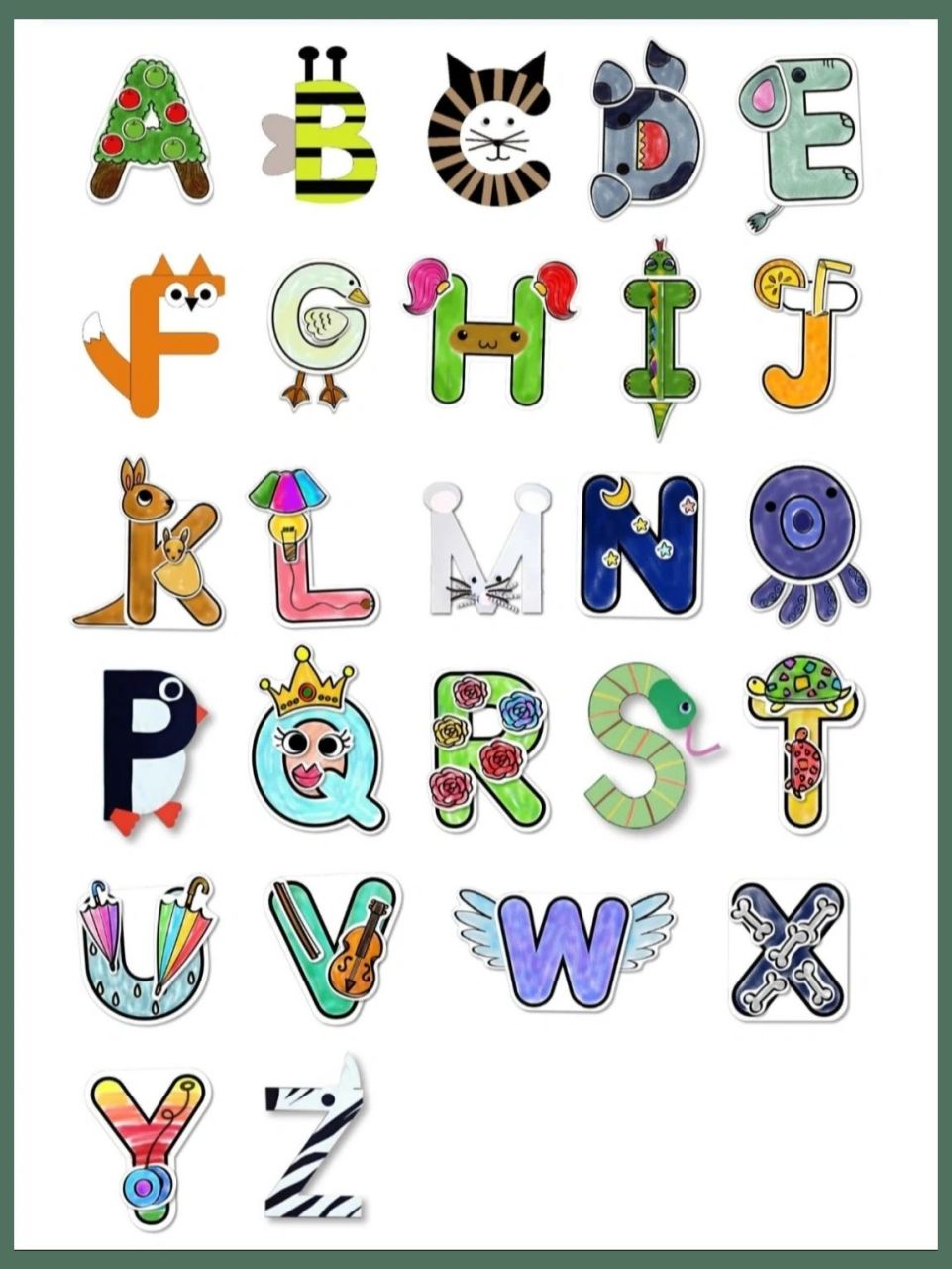 26字母剪纸教程图片