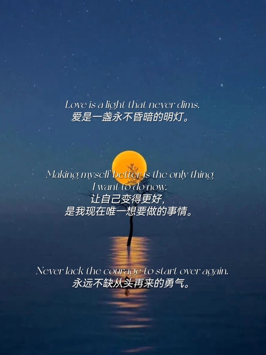 英文晚安语录78愿你所念皆星河