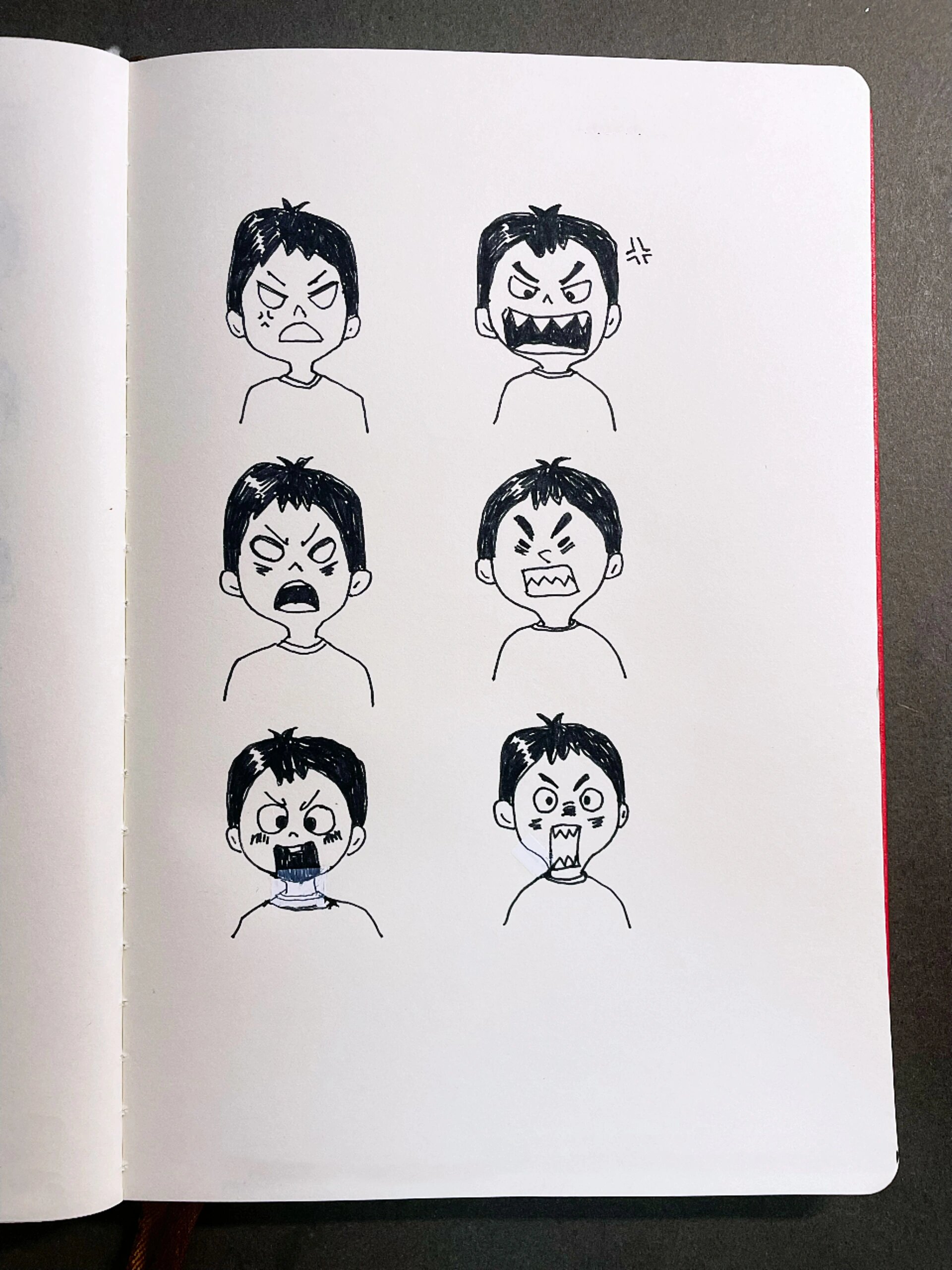 100张速写14/100 愤怒表情篇