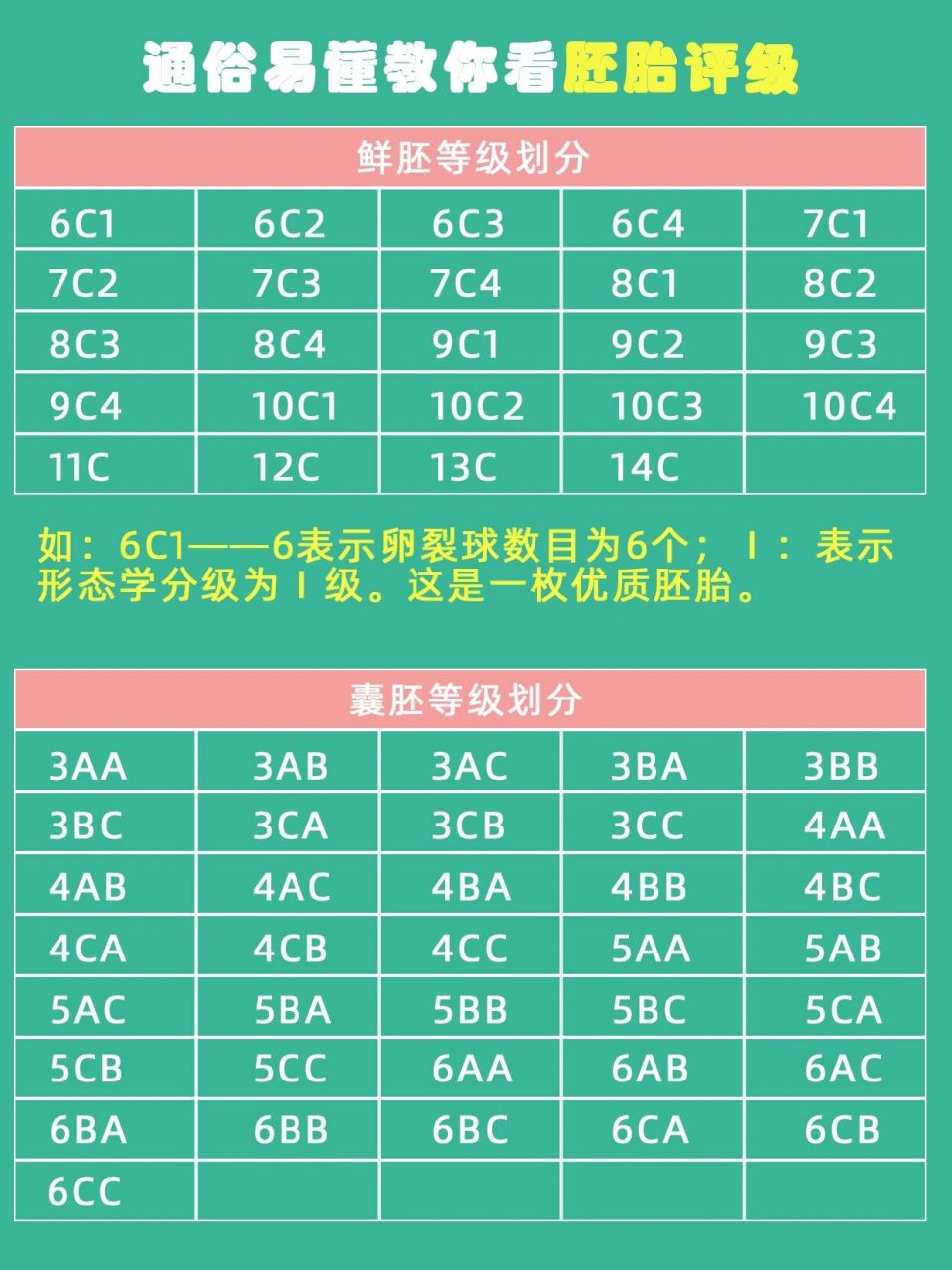 试管婴儿移植前,教你看胚胎系列 ‼️鲜胚等级