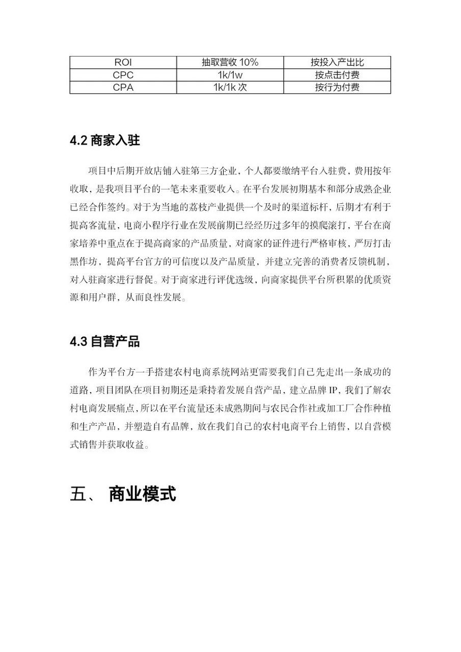 创业计划书小众(创业计划书小项目)