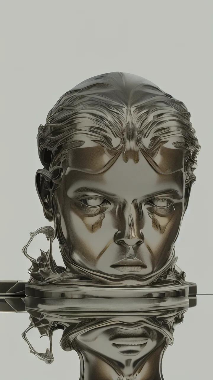 用不锈钢镜面塑造头像雕塑艺术是一种独特的感觉,给人以既现代化又