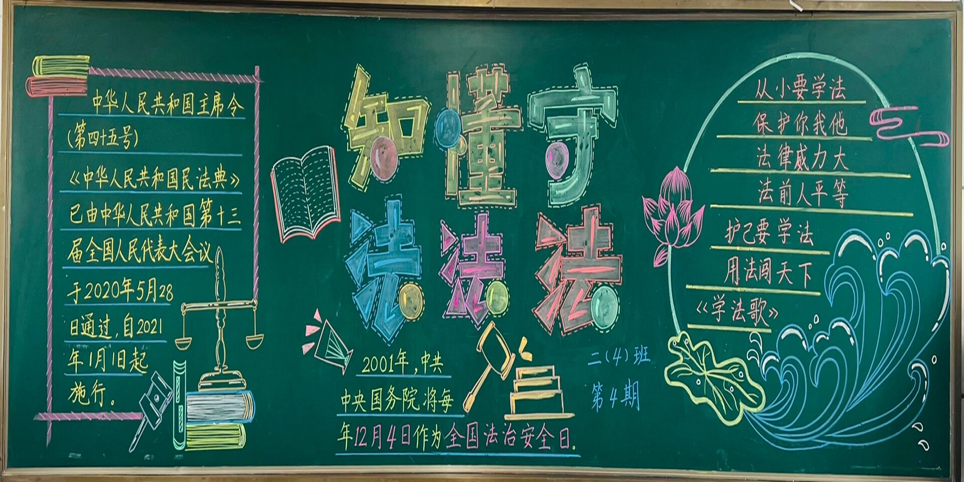 法治宣传黑板报