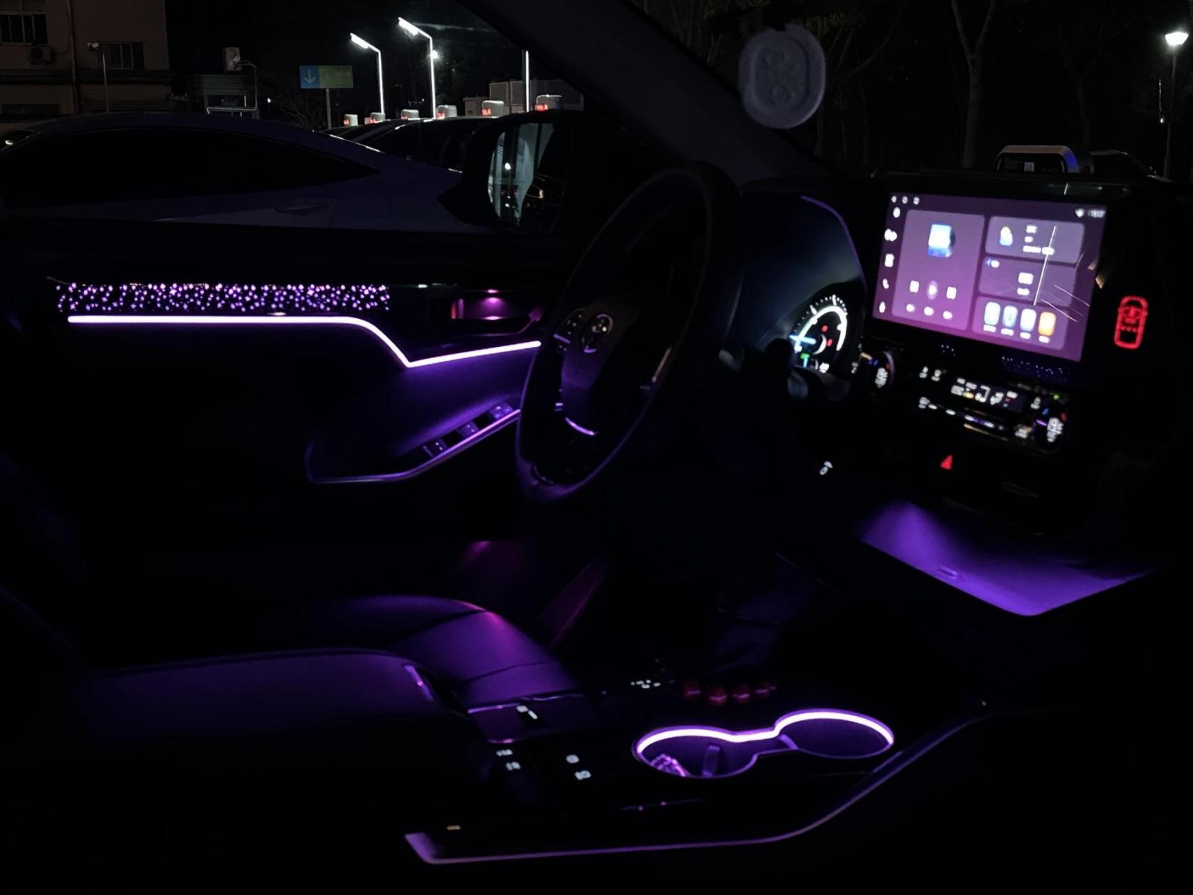 汉兰达氛围灯改装.128色神光同步,超帅改装.花小钱实现大效果