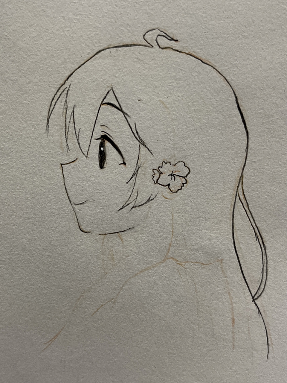 临摹|侧颜女孩简笔画～ 最近画女孩子上瘾了,90 今天画个侧脸小姐姐