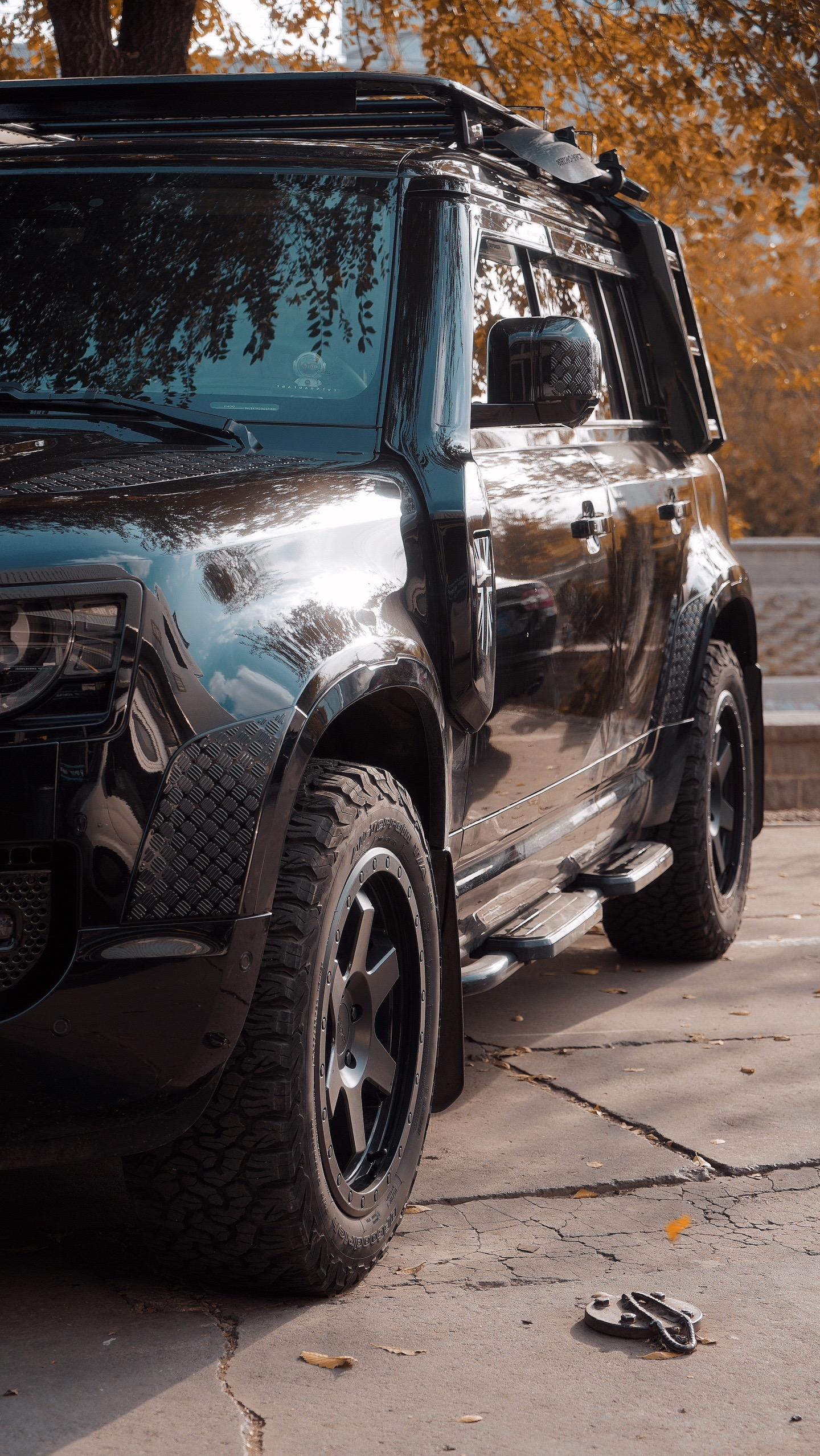 路虎卫士升级完工案例!黑武士风格