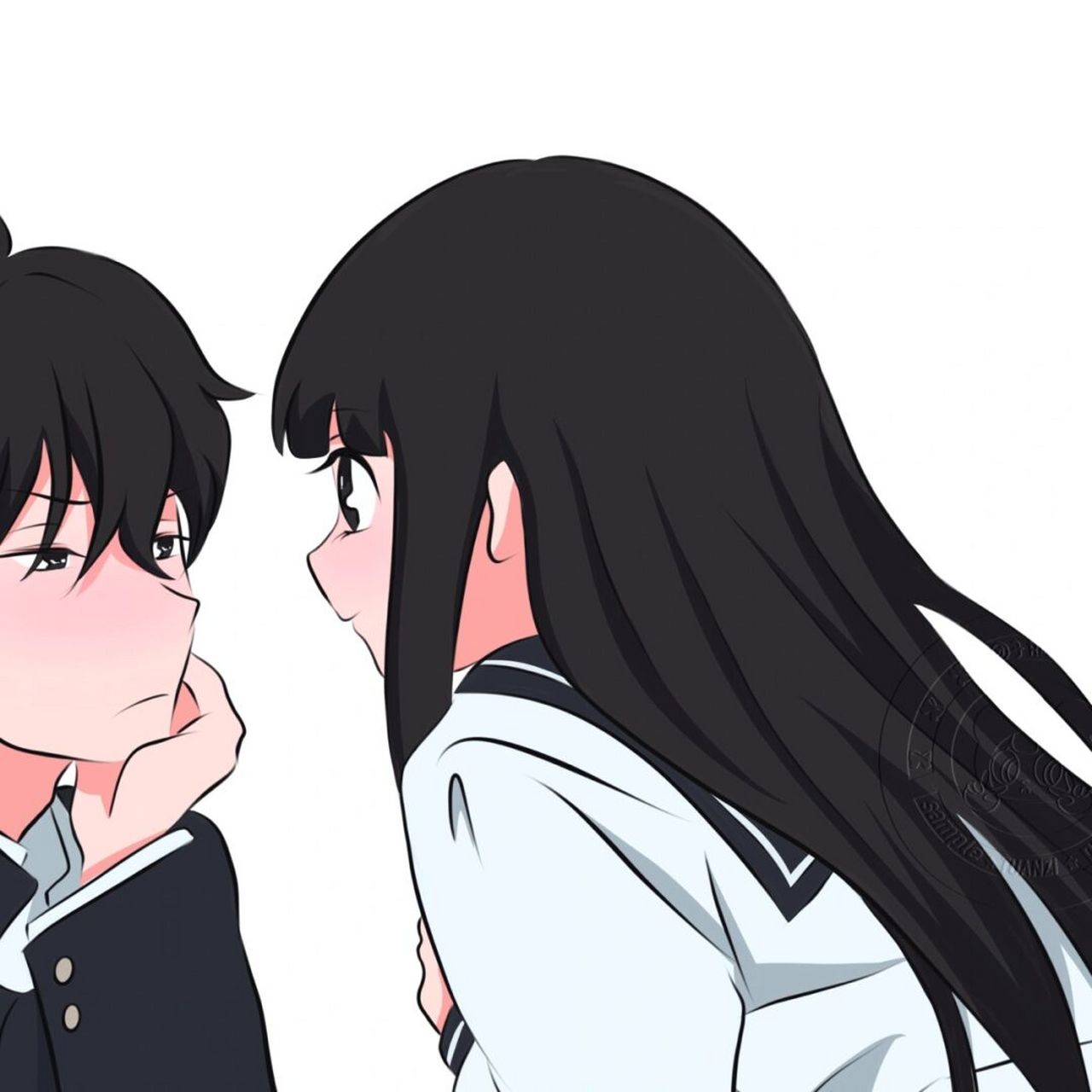 睡啦 #手绘头像# #动漫头像# #情侣头像# #情头# #动漫情头# #冰菓