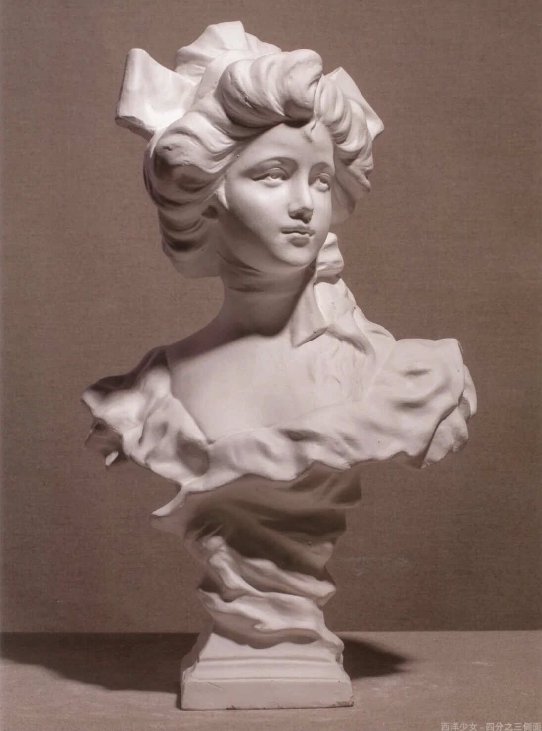 美术素材石膏女性人物素描图片分享