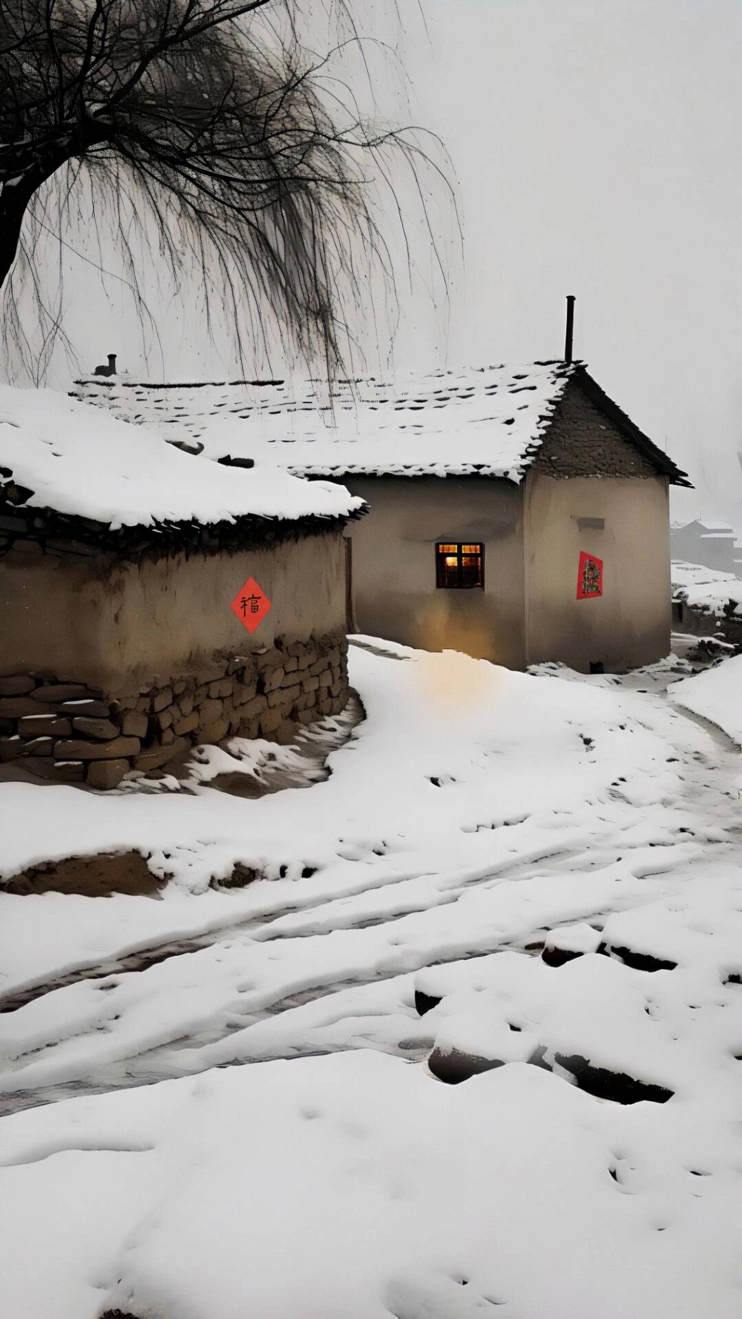 春节农村雪景图片大全图片