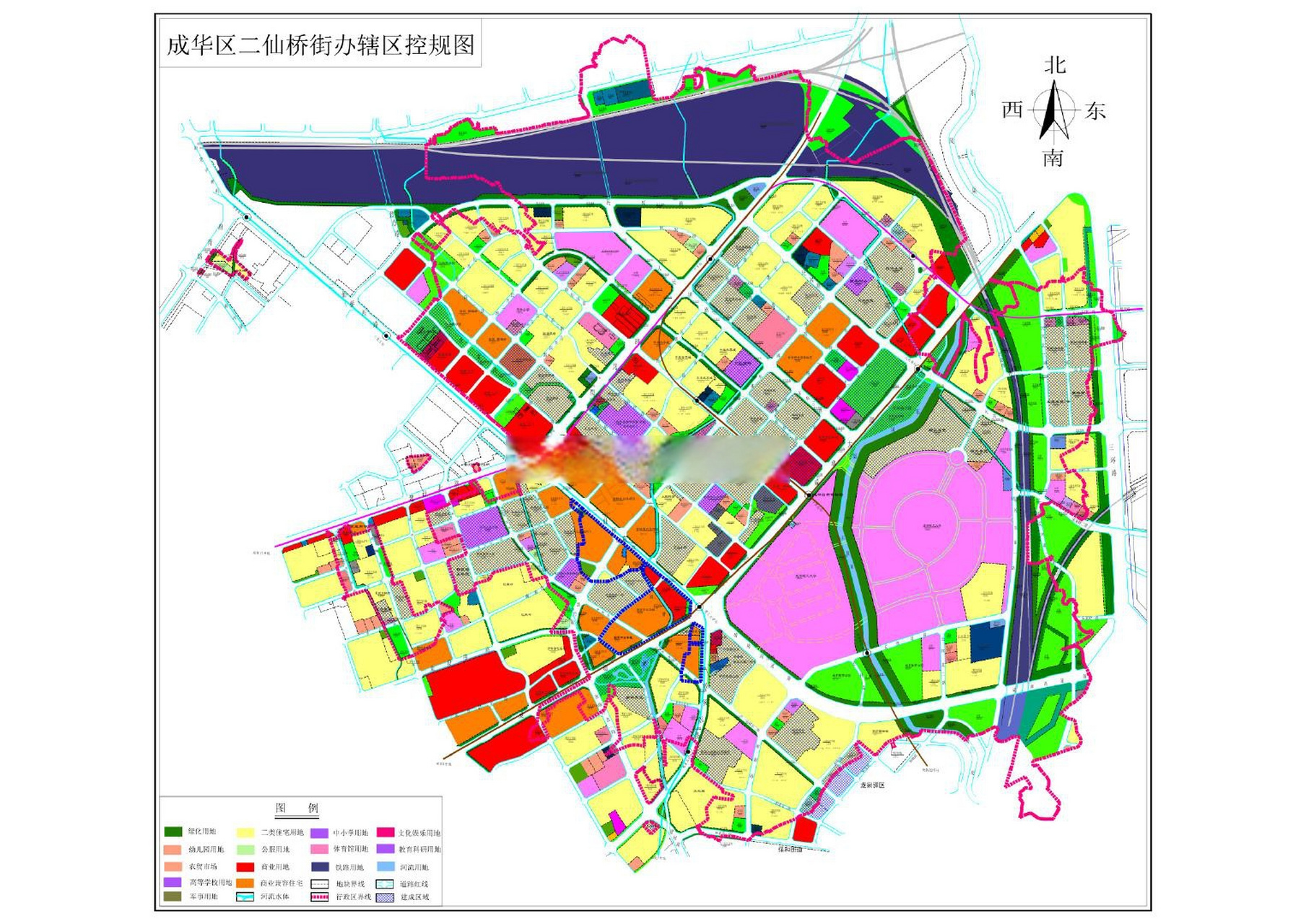 成都楼市# 成华二仙桥,理工大,东郊记忆,崔家店的控规图,合称二仙桥