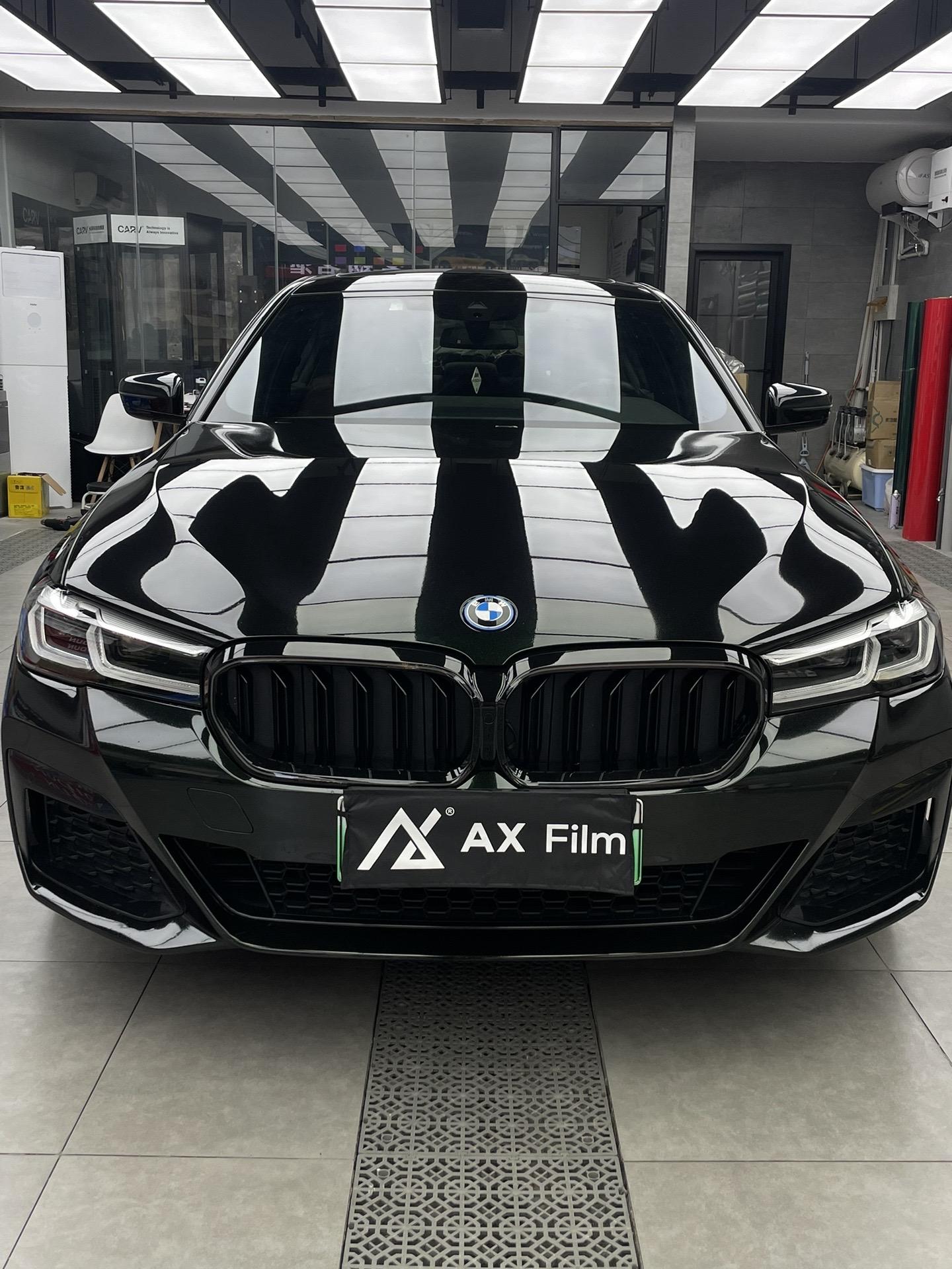 宝马5系装贴pet祖母石绿.