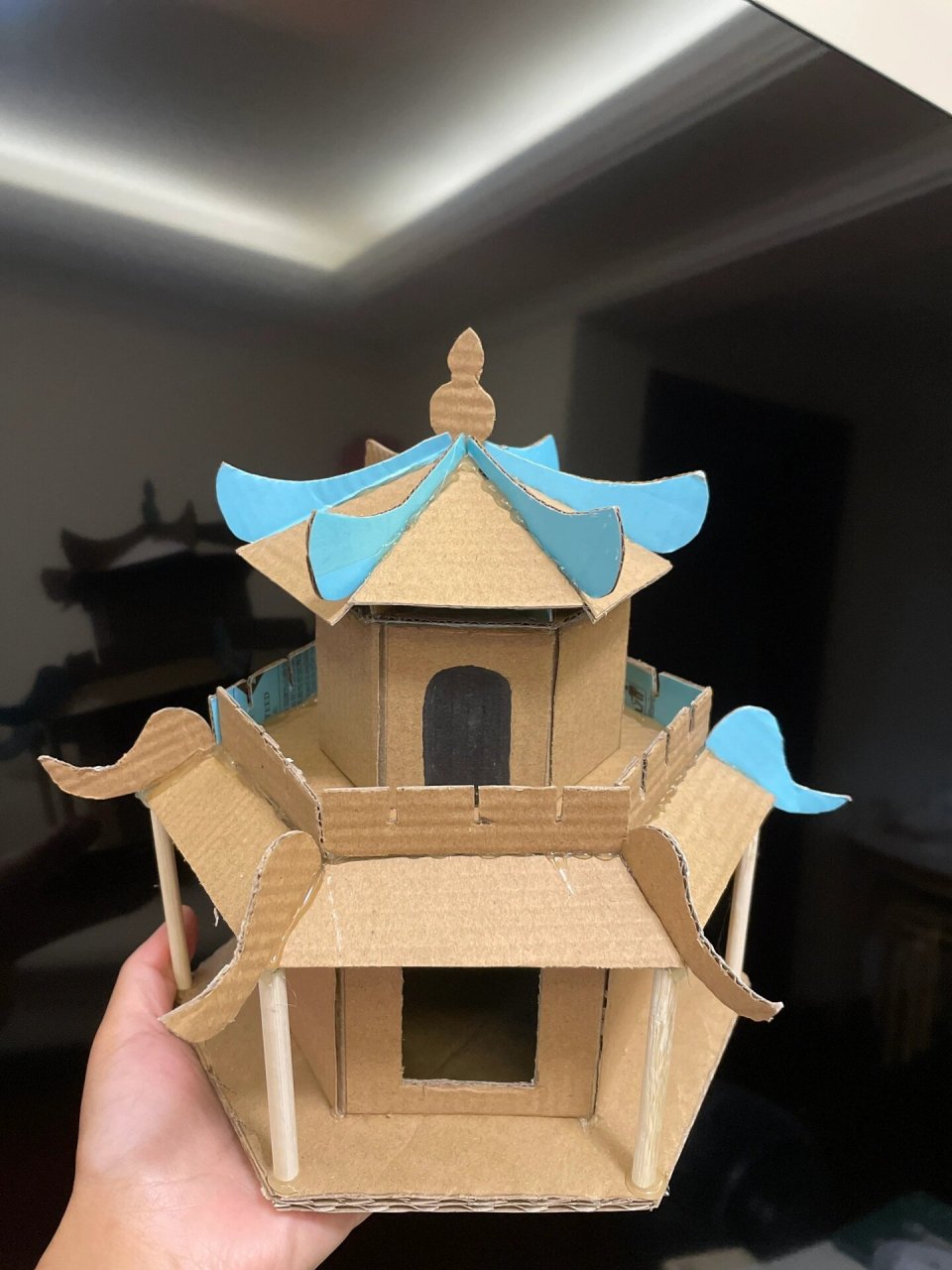 幼儿园古建筑手工作业73 做工粗糙,但古建筑是真的美9191 和