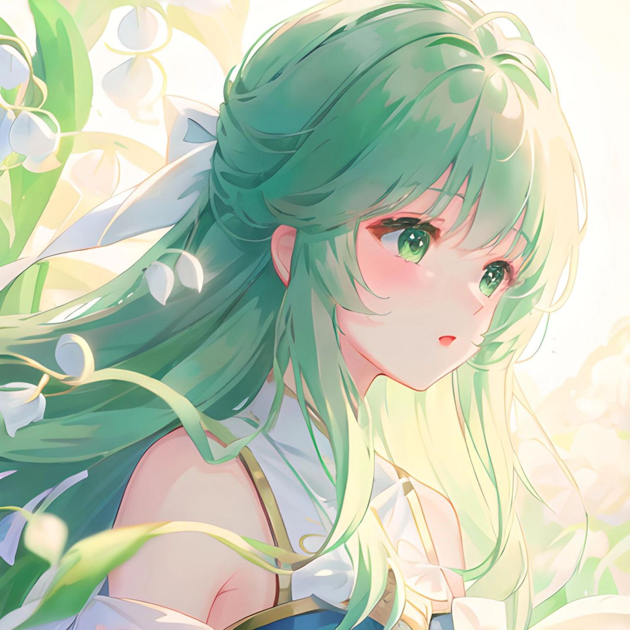 清新铃兰丨绿色系女生闺蜜头像