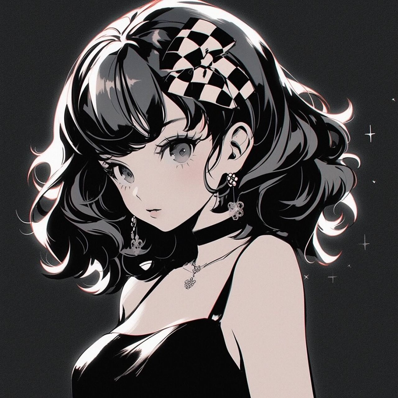 黑白女生头像|超飒简约风