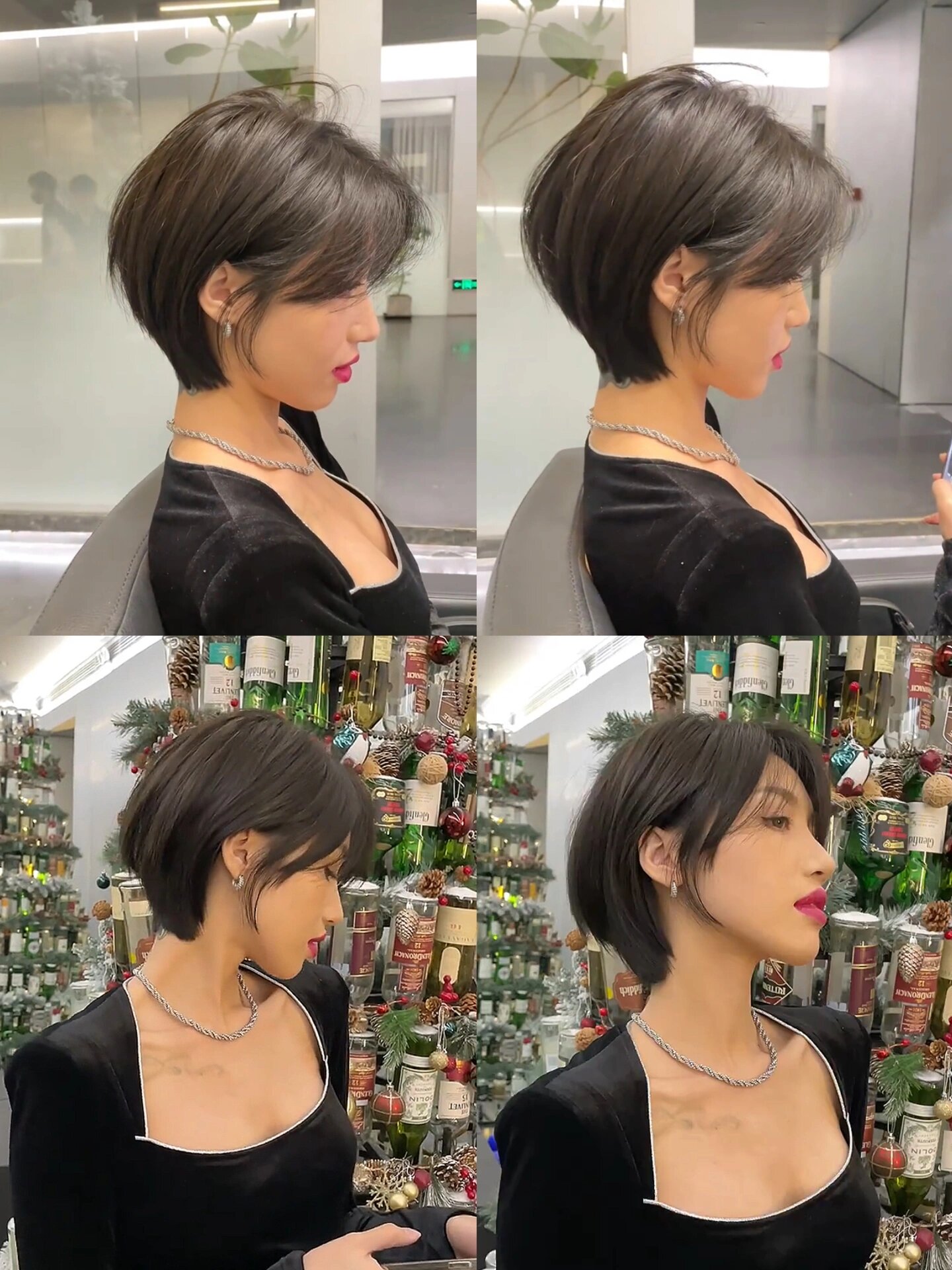 女生超级性感短发摩根烫