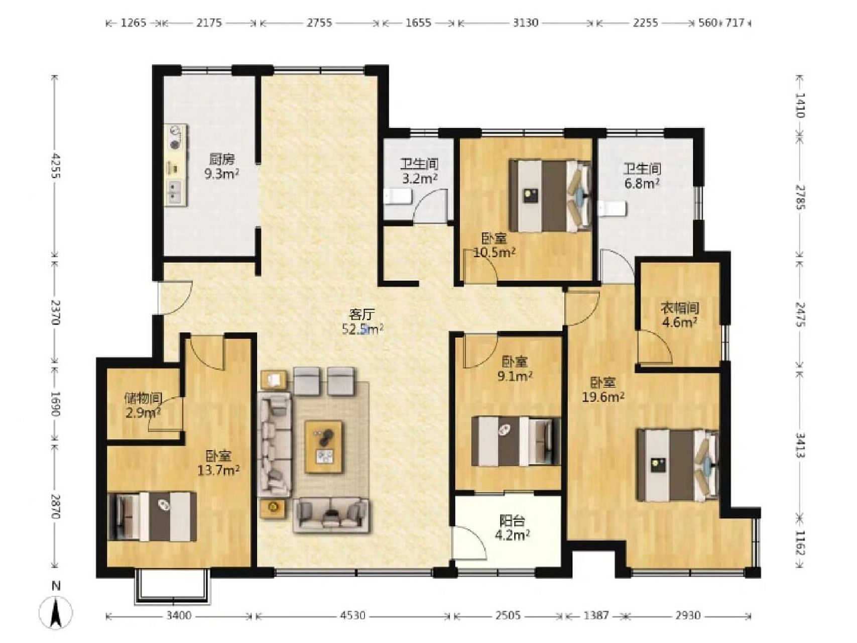名悦山庄 188平 4居 三面环山 精装 4居室 总高11层,观景洋房 低密度