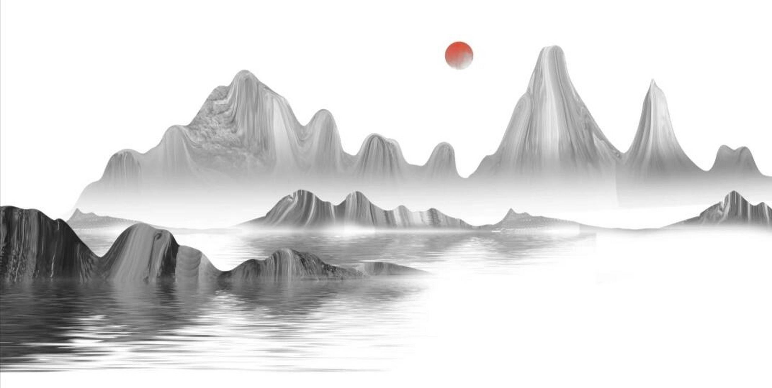 水墨山水免抠素材分享 【免费素材分享】让你的创作更有灵性!