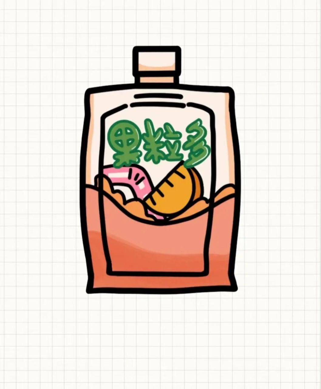 零食简笔画包装食物图片