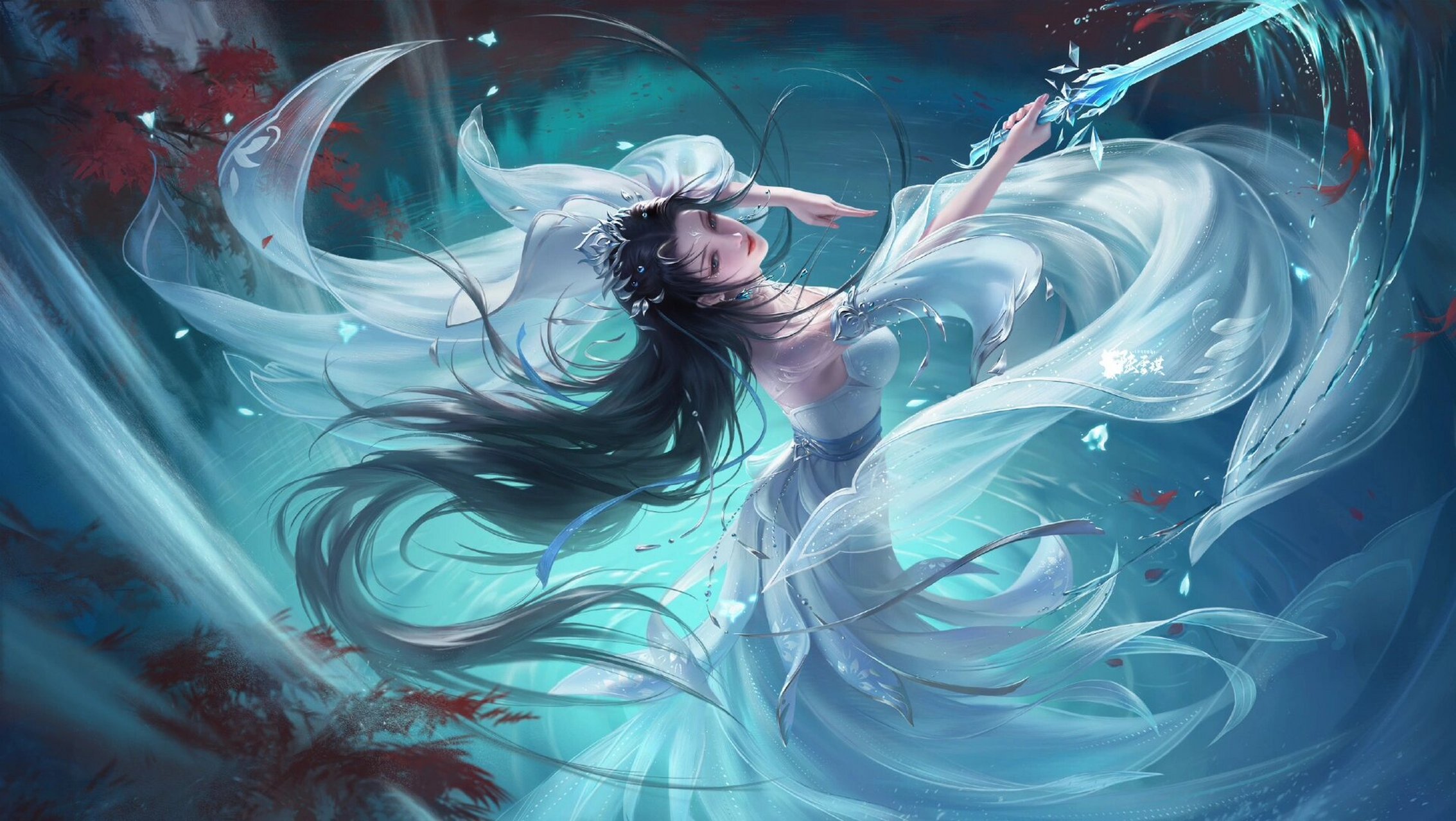 陆雪琪中秋壁纸.剑舞八荒 执兮老师为爱发电,让苗苗雪的绝世容颜重现.