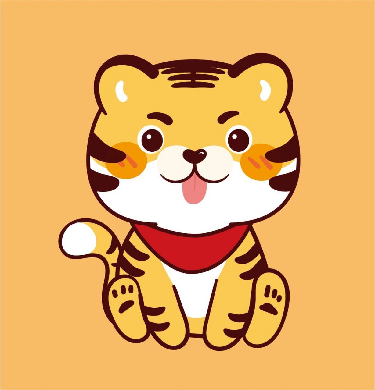 小老虎卡通 虎小宝——微信表情包可下载 可复制转发,欢迎直接截取