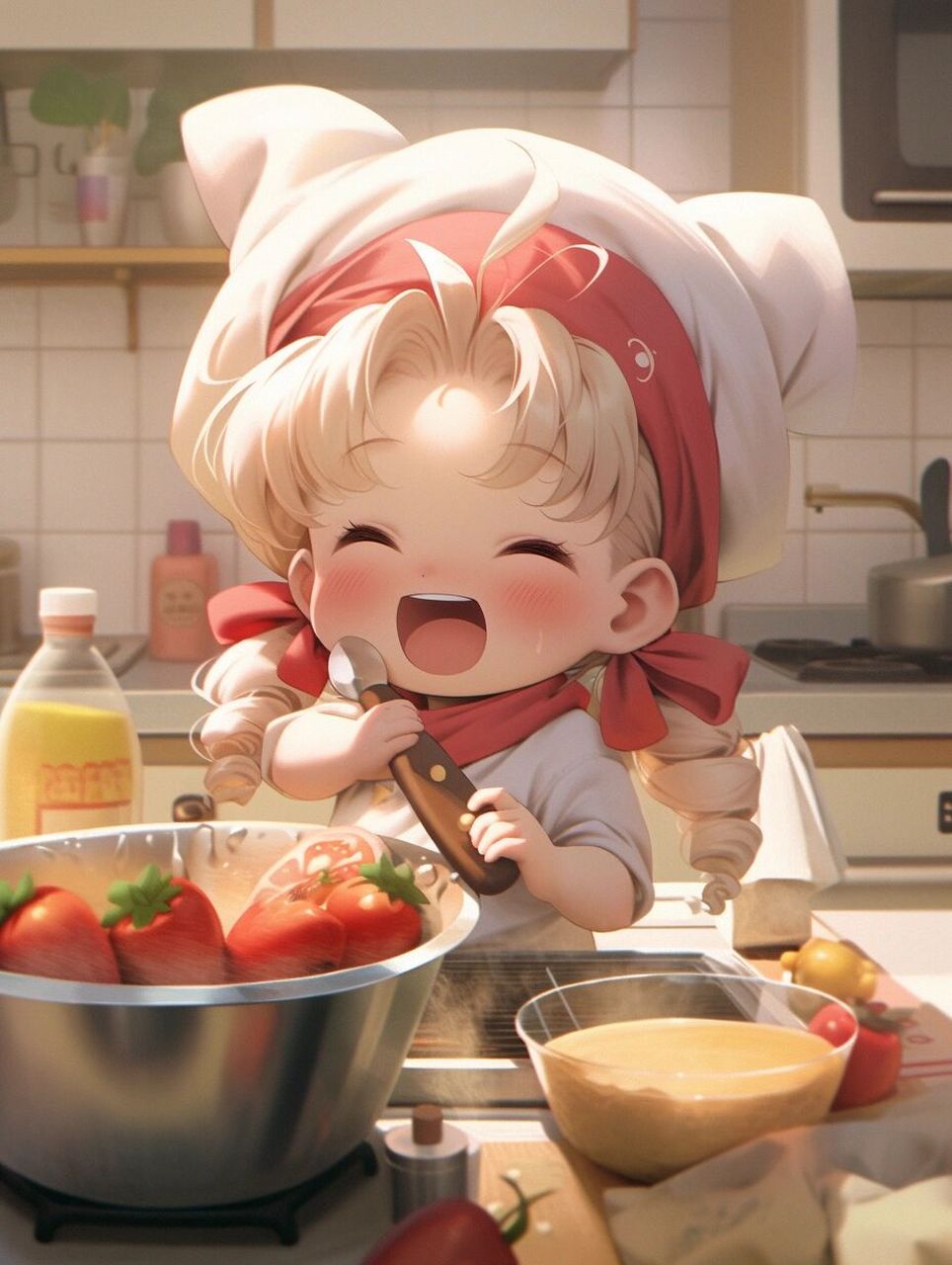 做饭头像系|三餐四季不必太匆忙 可爱小厨娘为您做饭,可以多吃两碗