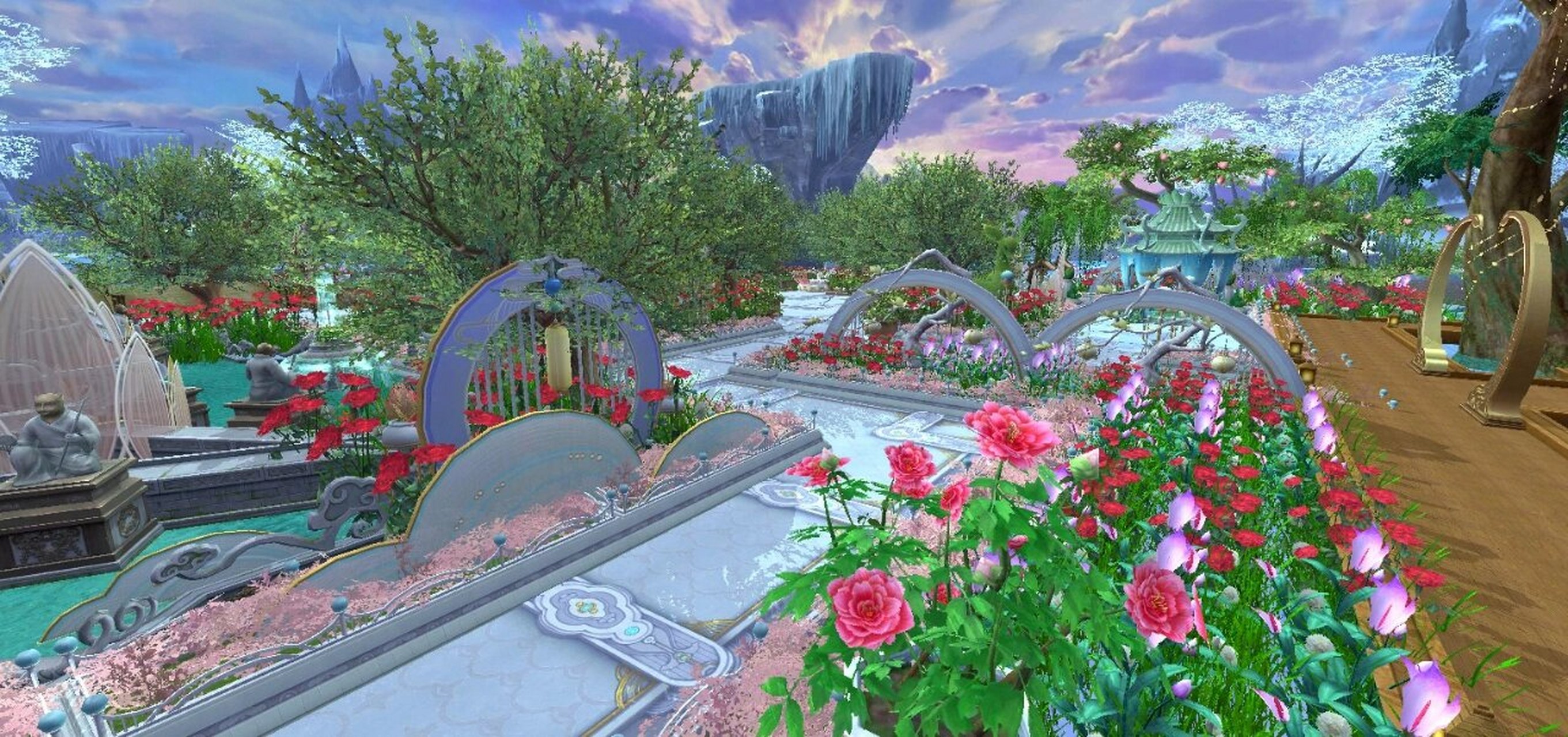 诛仙手游仙府晴雪庭装修方案