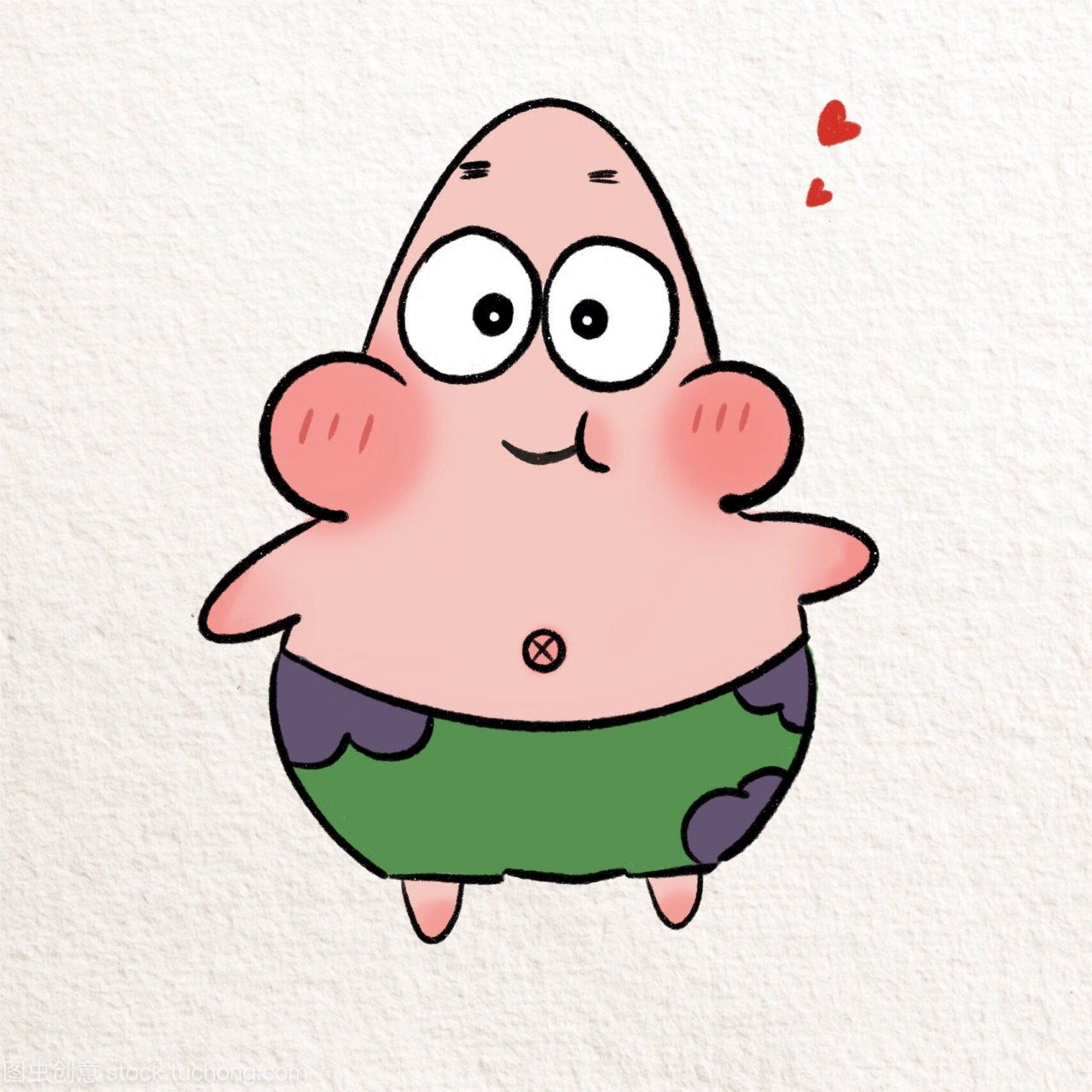 超可爱简笔画:海绵宝宝和派大星 超可爱海绵宝宝头像 海绵宝宝:派大星