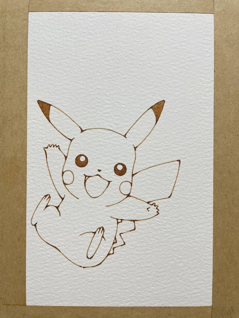 自制书签92钢笔淡彩皮卡丘|超简单画法! 皮卡丘超可爱的!