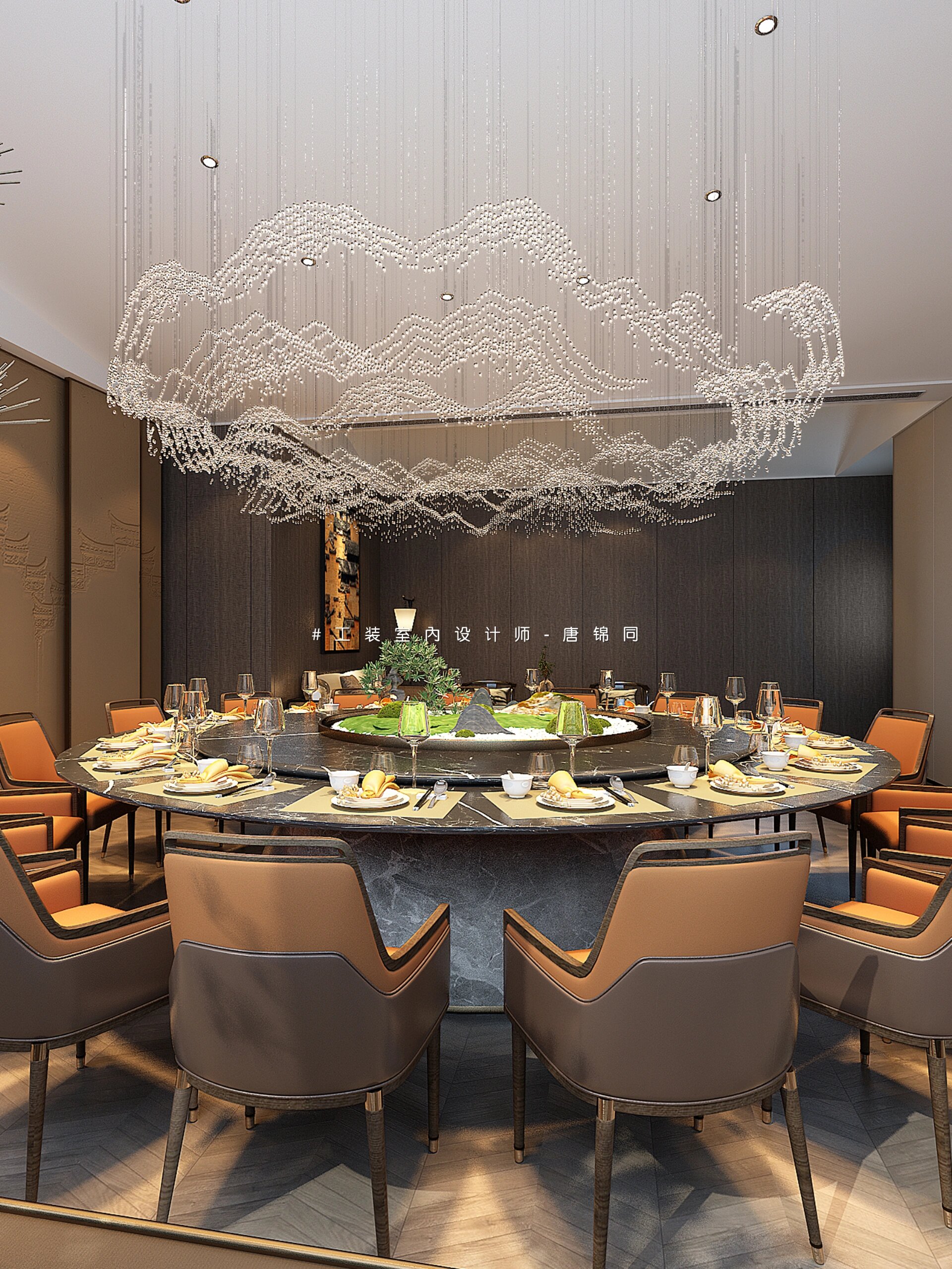 分享36套现代高级粤菜餐厅包房包厢设计