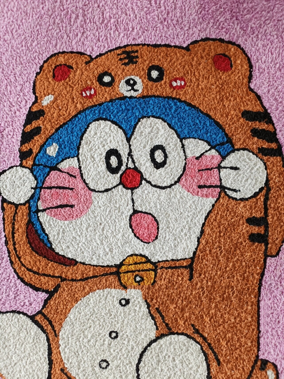 纸浆画《哆啦a梦》