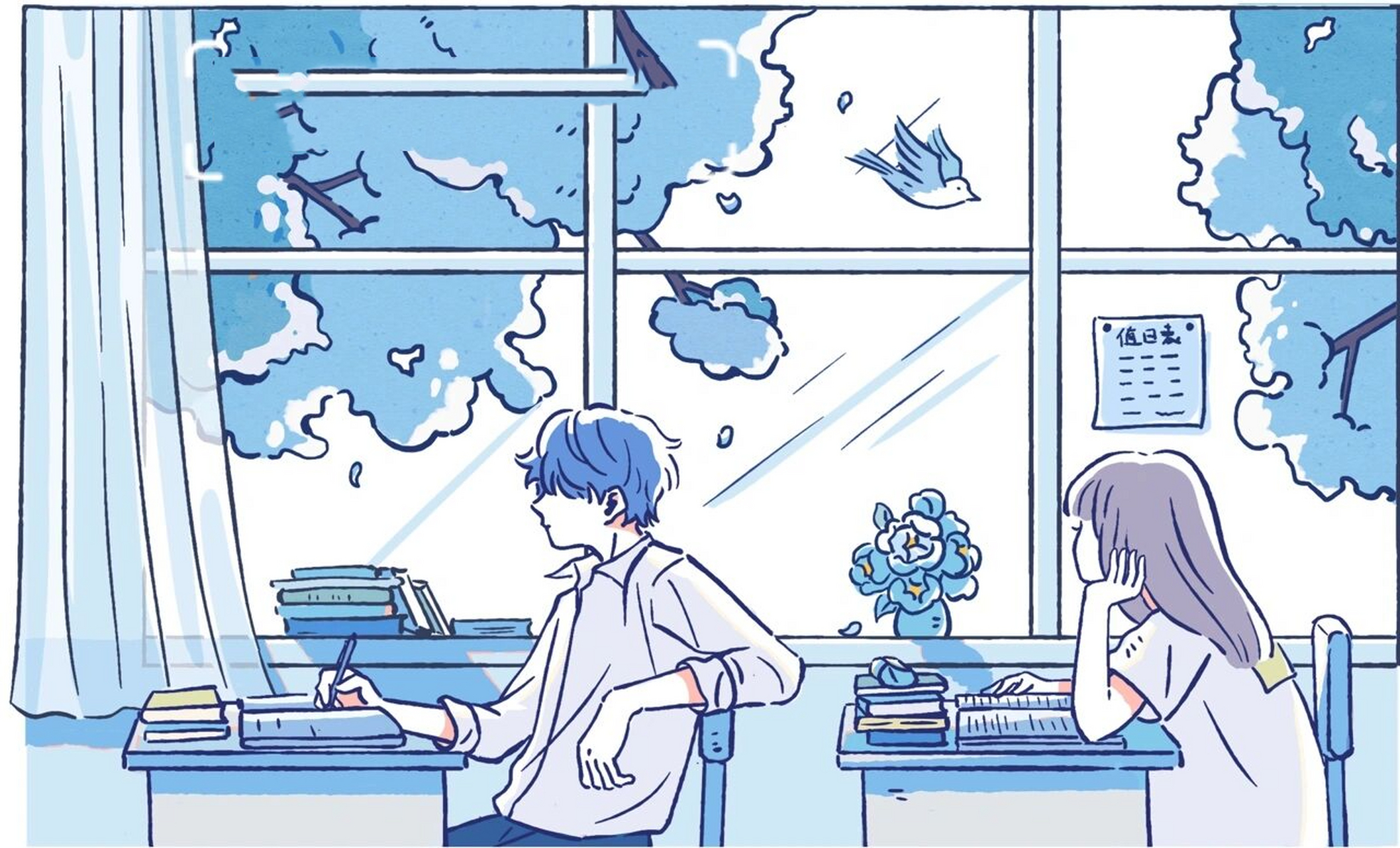 暗恋 学生时代偷偷喜欢一个人,总是会在不经意间寻找他的身影,连合影